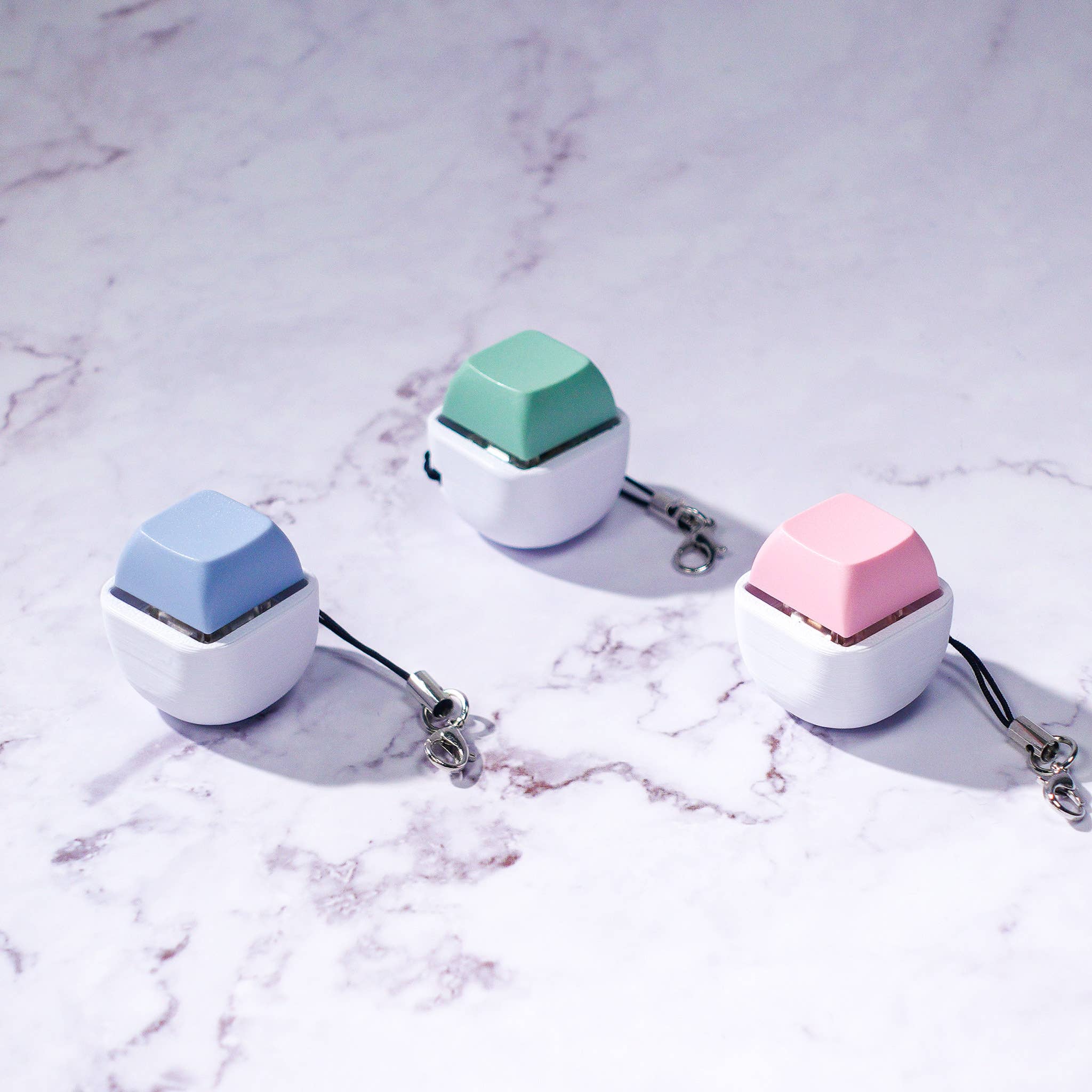 1-Key Clicky Keyboard Fidget Keychain