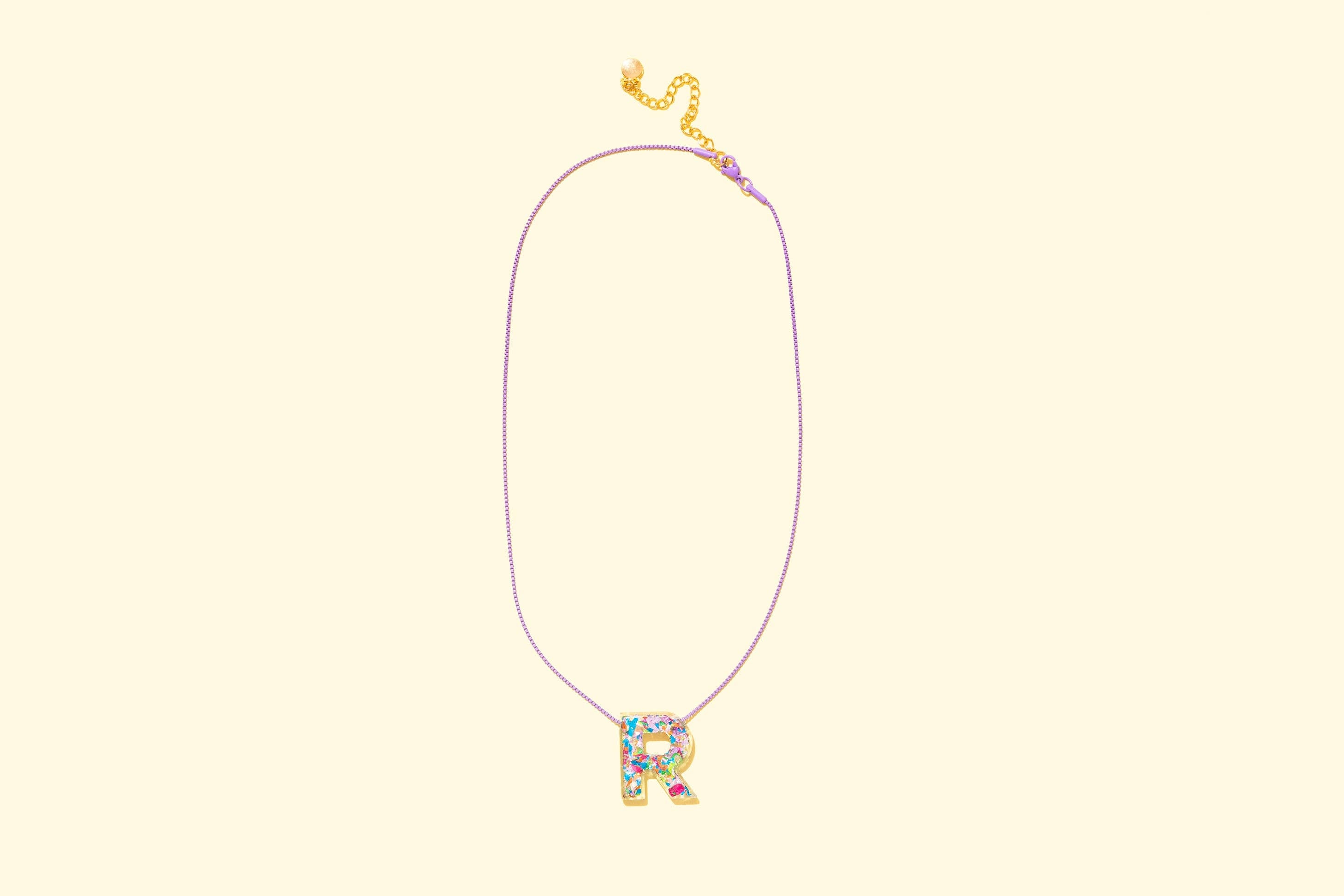 Colorful Confetti Initial Necklaces