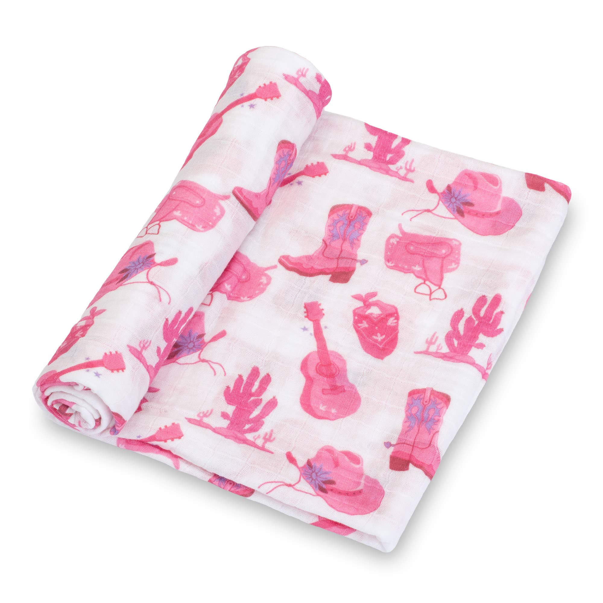 Let's Go Girls Cowgirl Muslin Swaddle