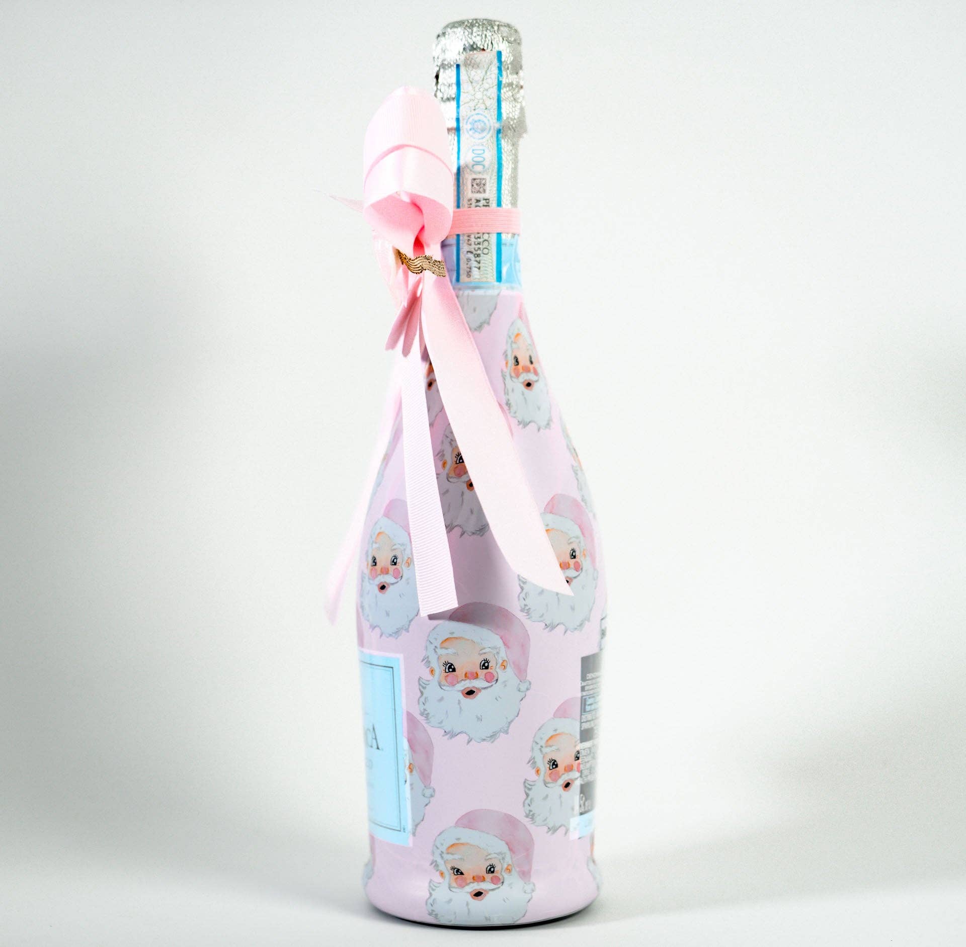 Watercolor Pink Santa - Prosecco Collection