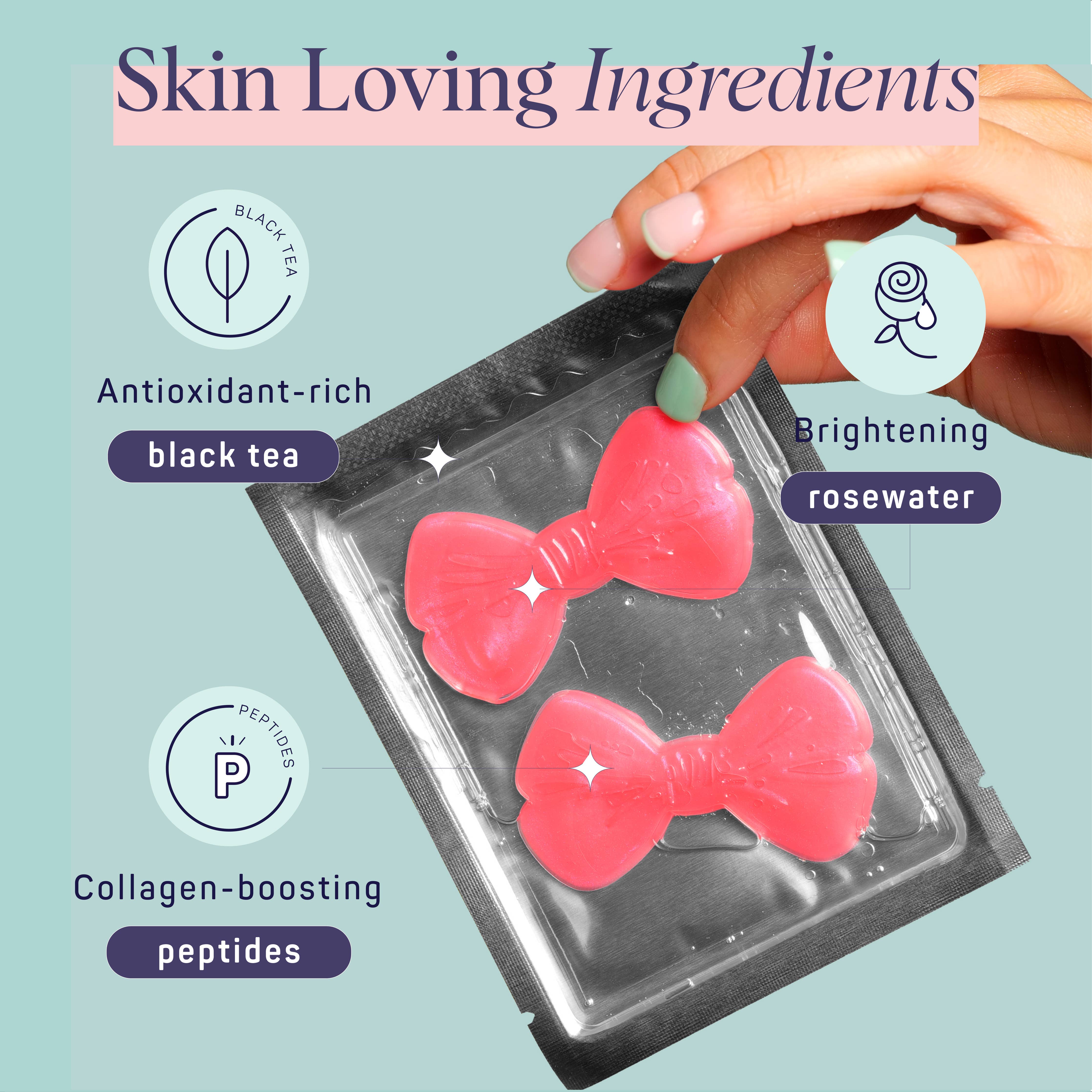 Pretty in Pink Bow Shaped Undereye Patches