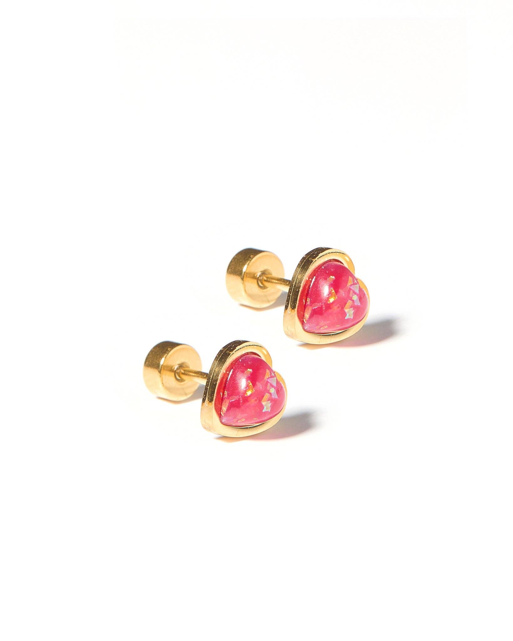 Hot Pink Tara Screwback Stud Earrings