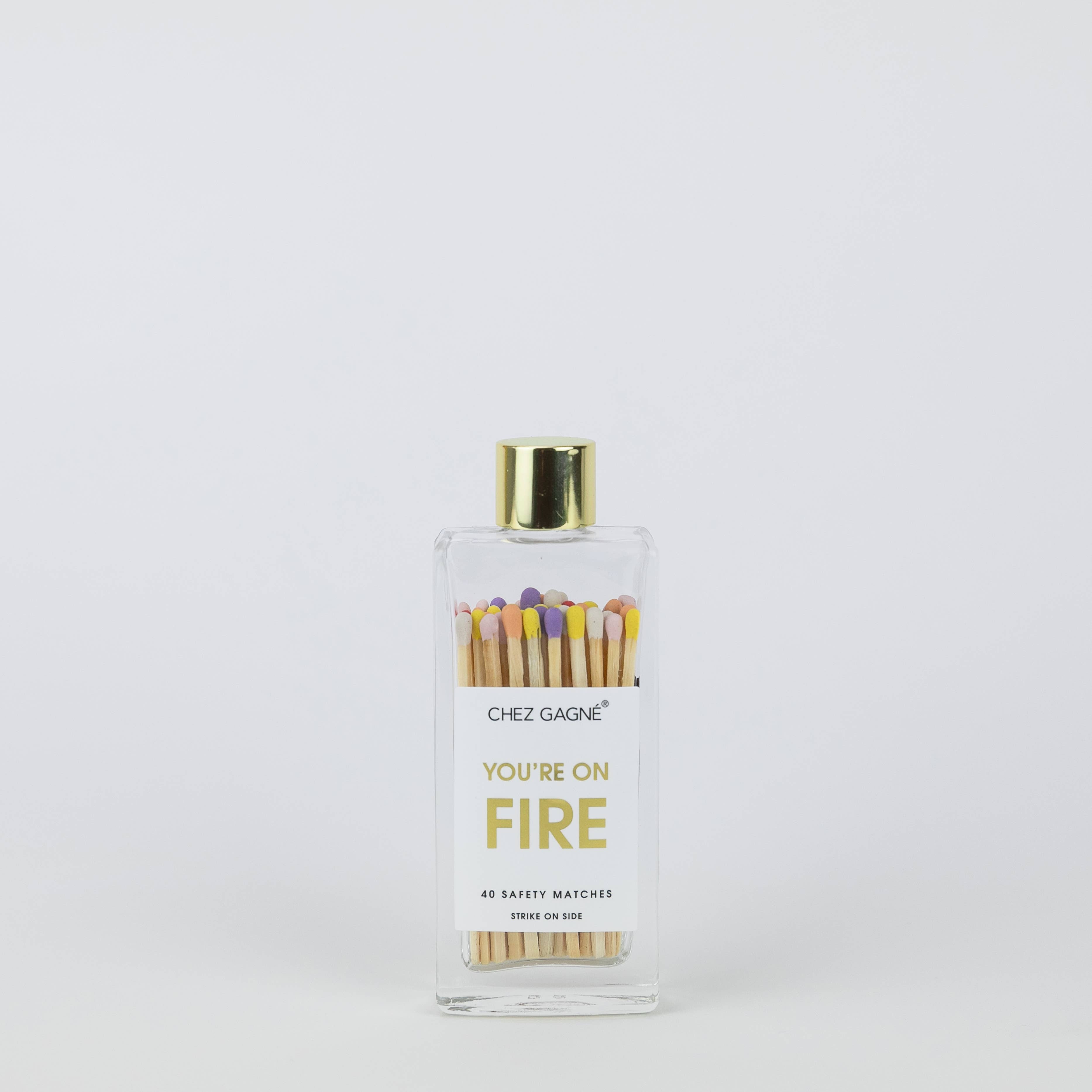 You're on Fire - Glass Bottle Safety Matches