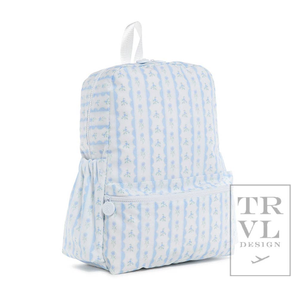 Ribbon Floral Blue Backpack