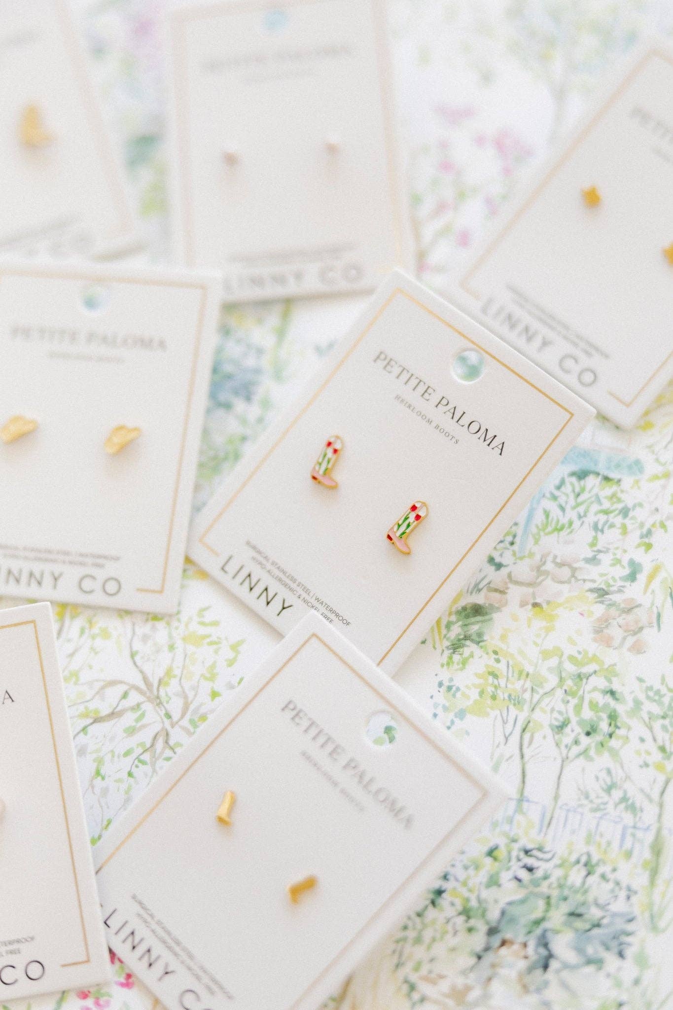 Tulip Cowgirl Boot Screwback Stud Earrings