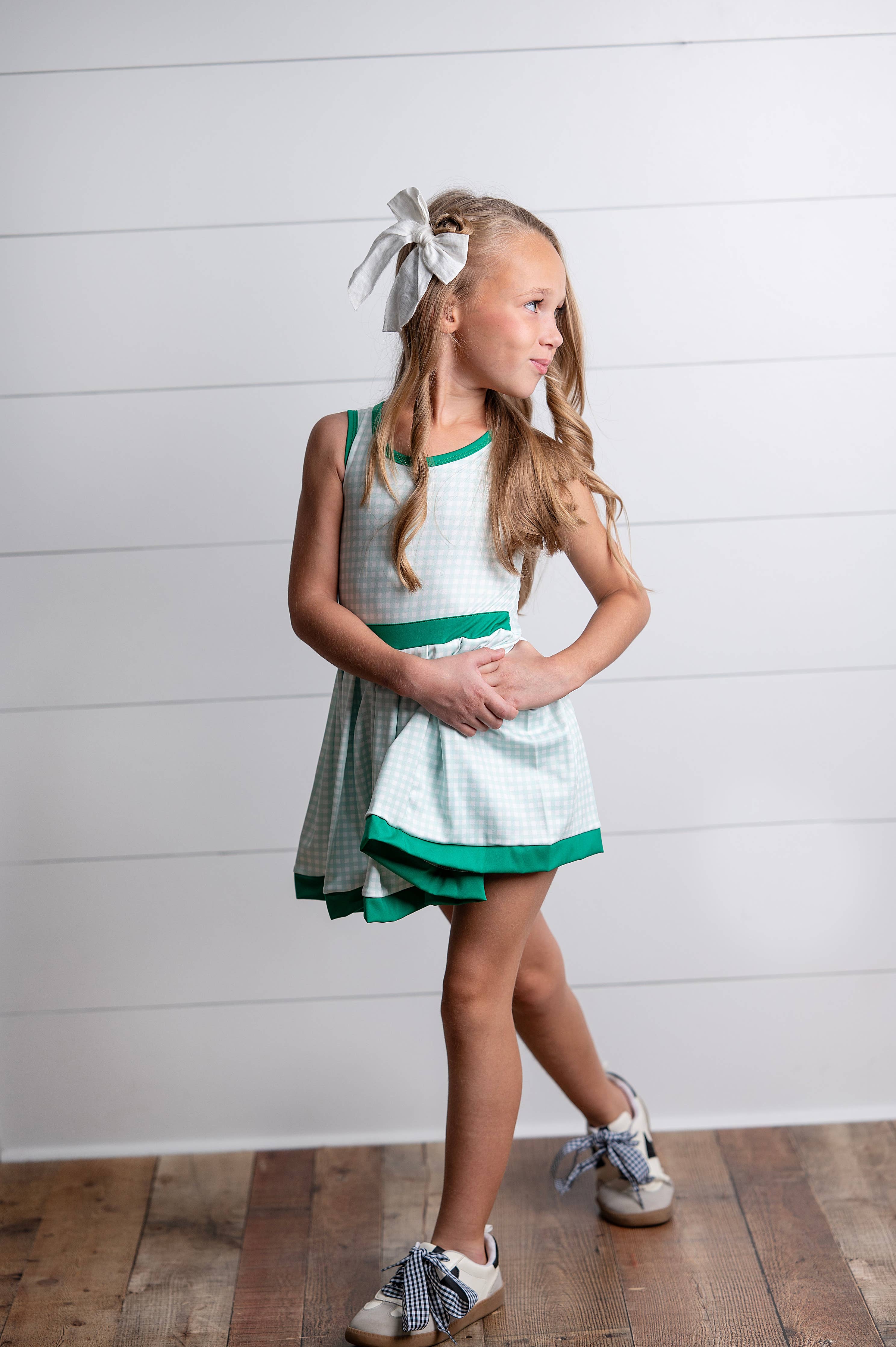 Green Check Sport Summer Dress
