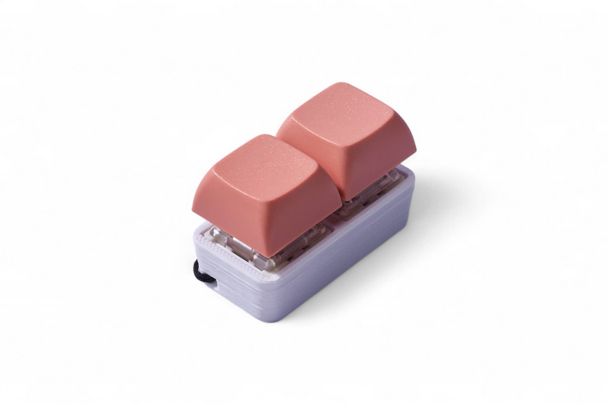2-Key Clicky Keyboard Fidget Keychain