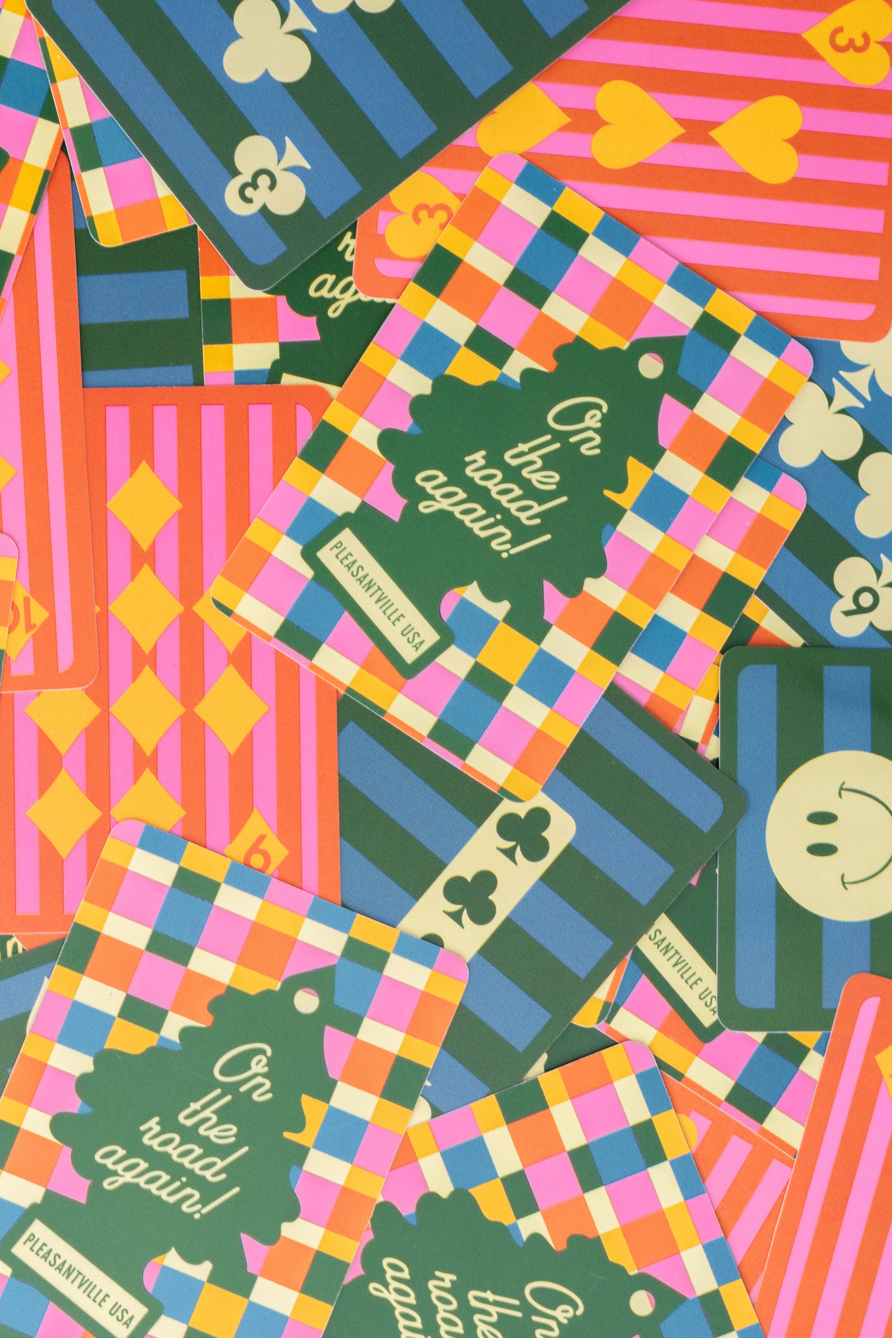 Colorful Plaid Waterproof Playing Cards