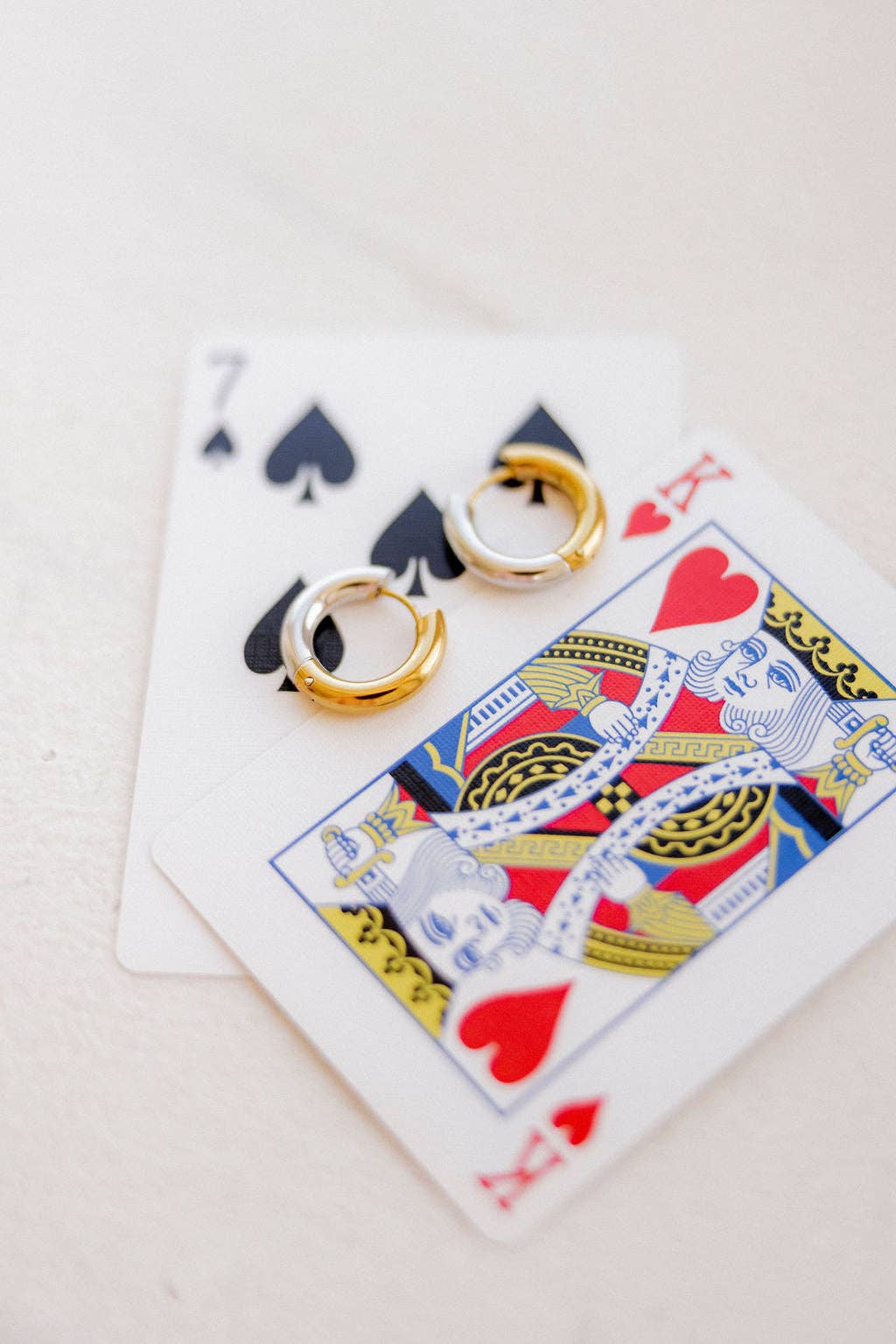 Scarlett 12mm Two-Tone Huggie Hoops