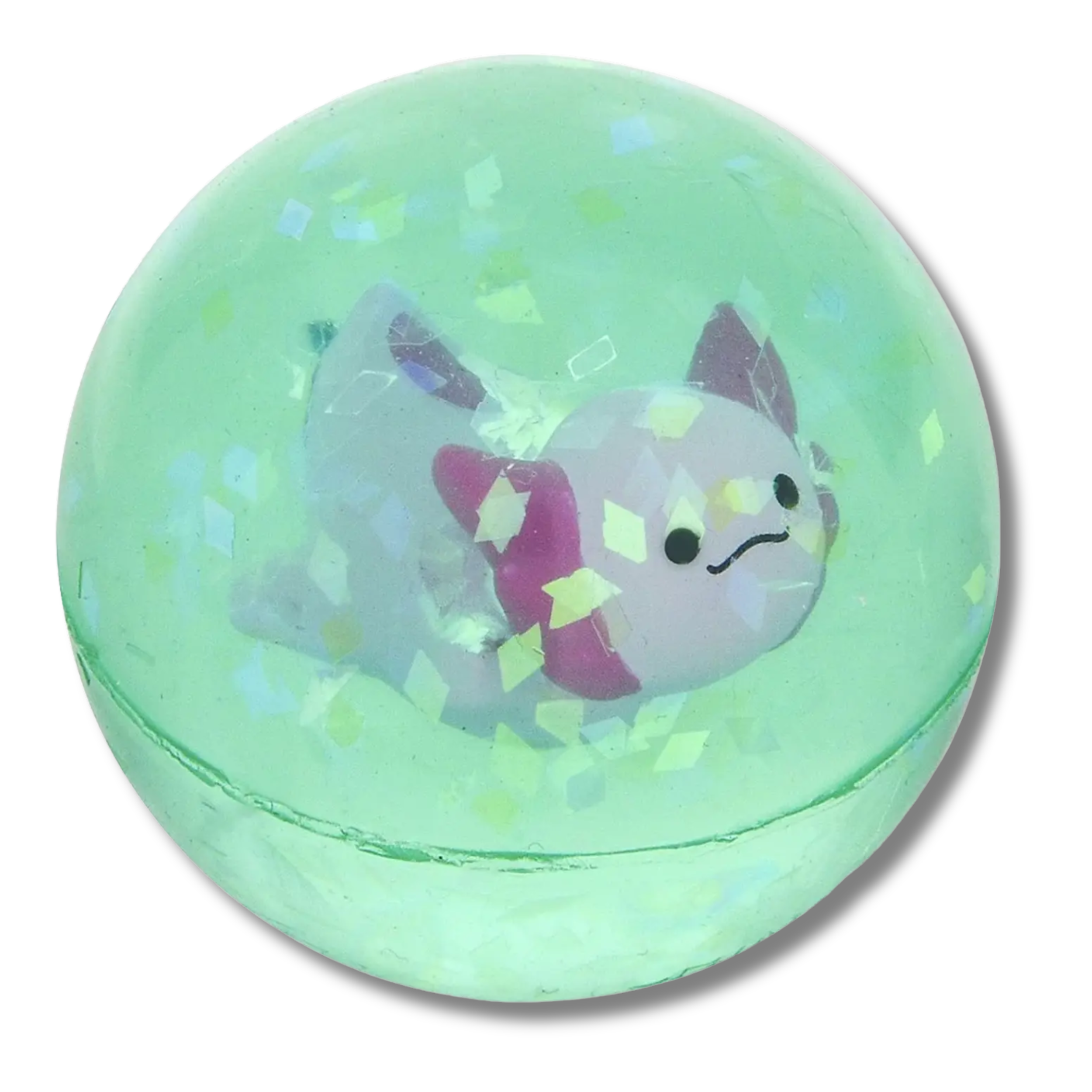Glitter Axolotl Bouncy Ball
