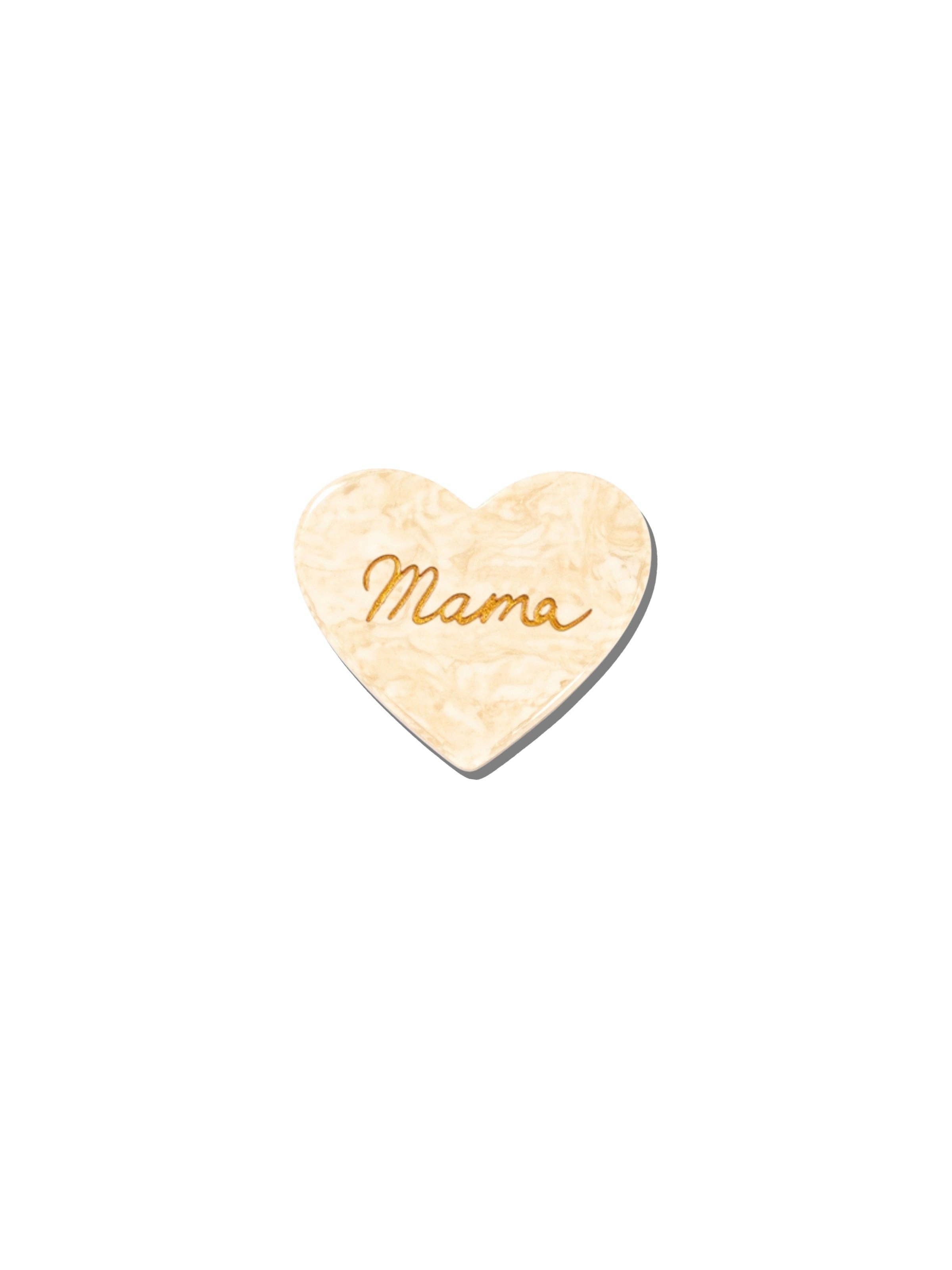 Tortoise 'Mama' Heart Brooch Pin