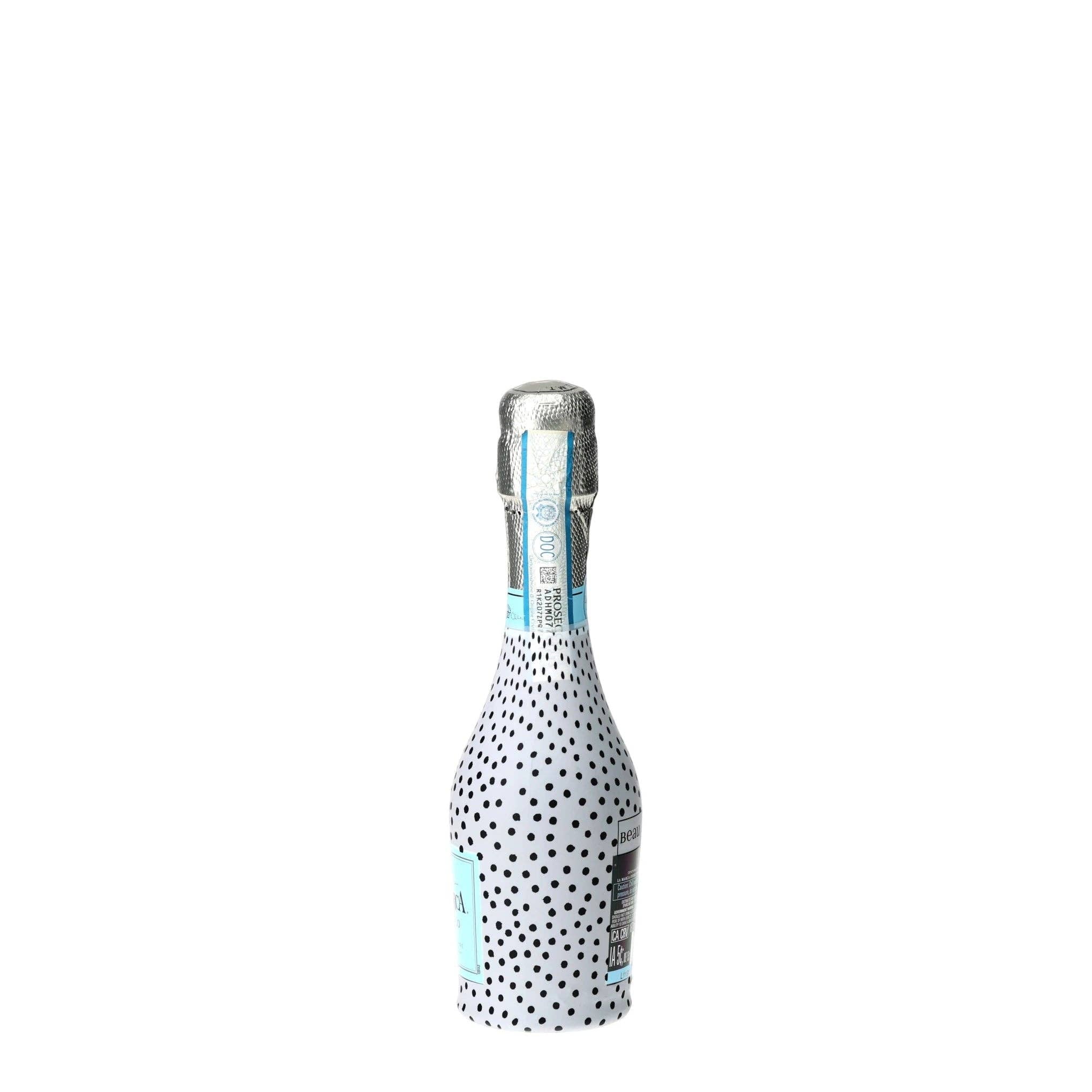 Black & White Dots Mini Prosecco Wraps (Set of 3)