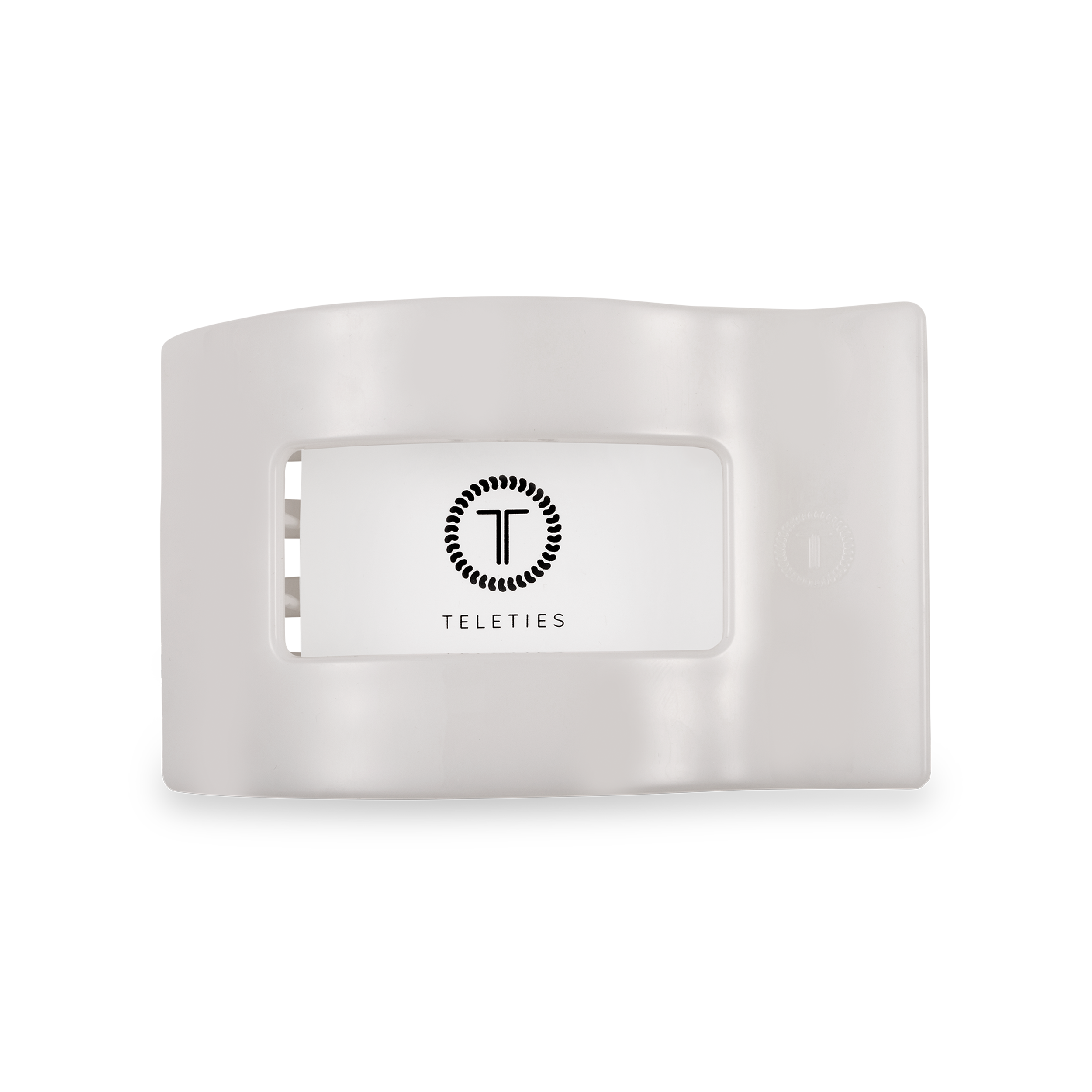 Flat Rectangle Hair Clip | Medium | Coconut White