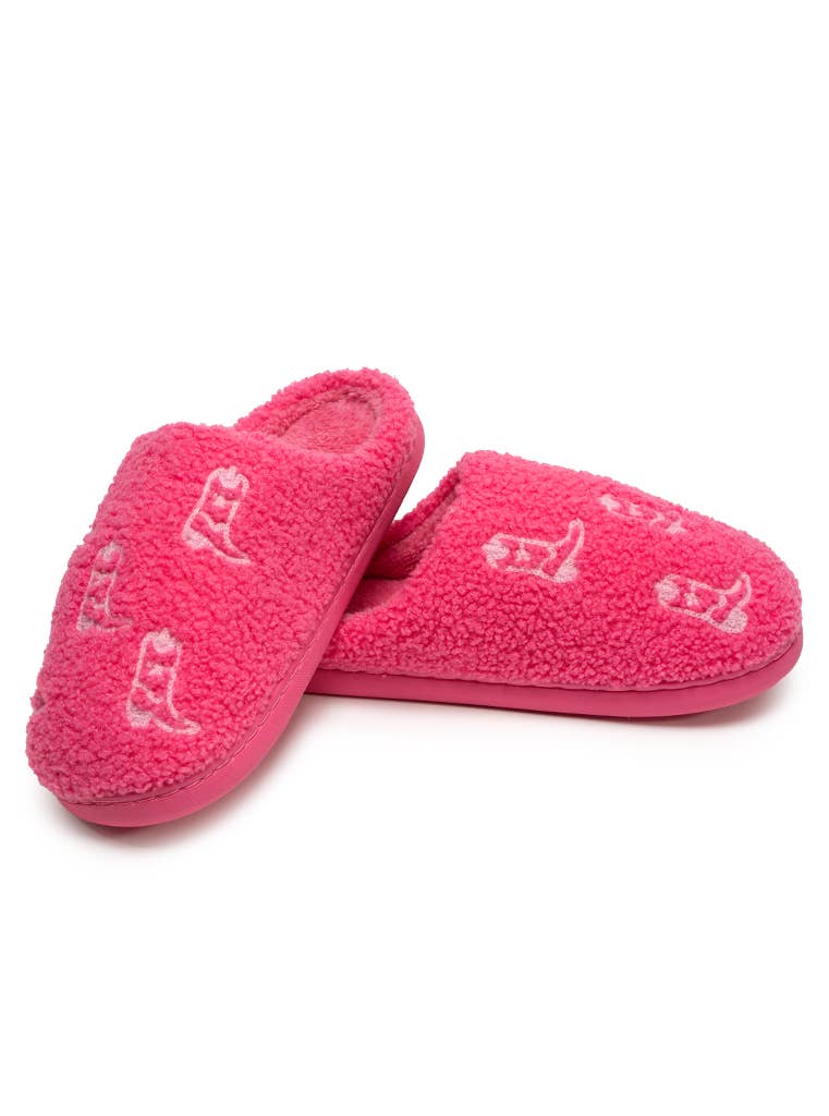 White Cowgirl Boots Slippers