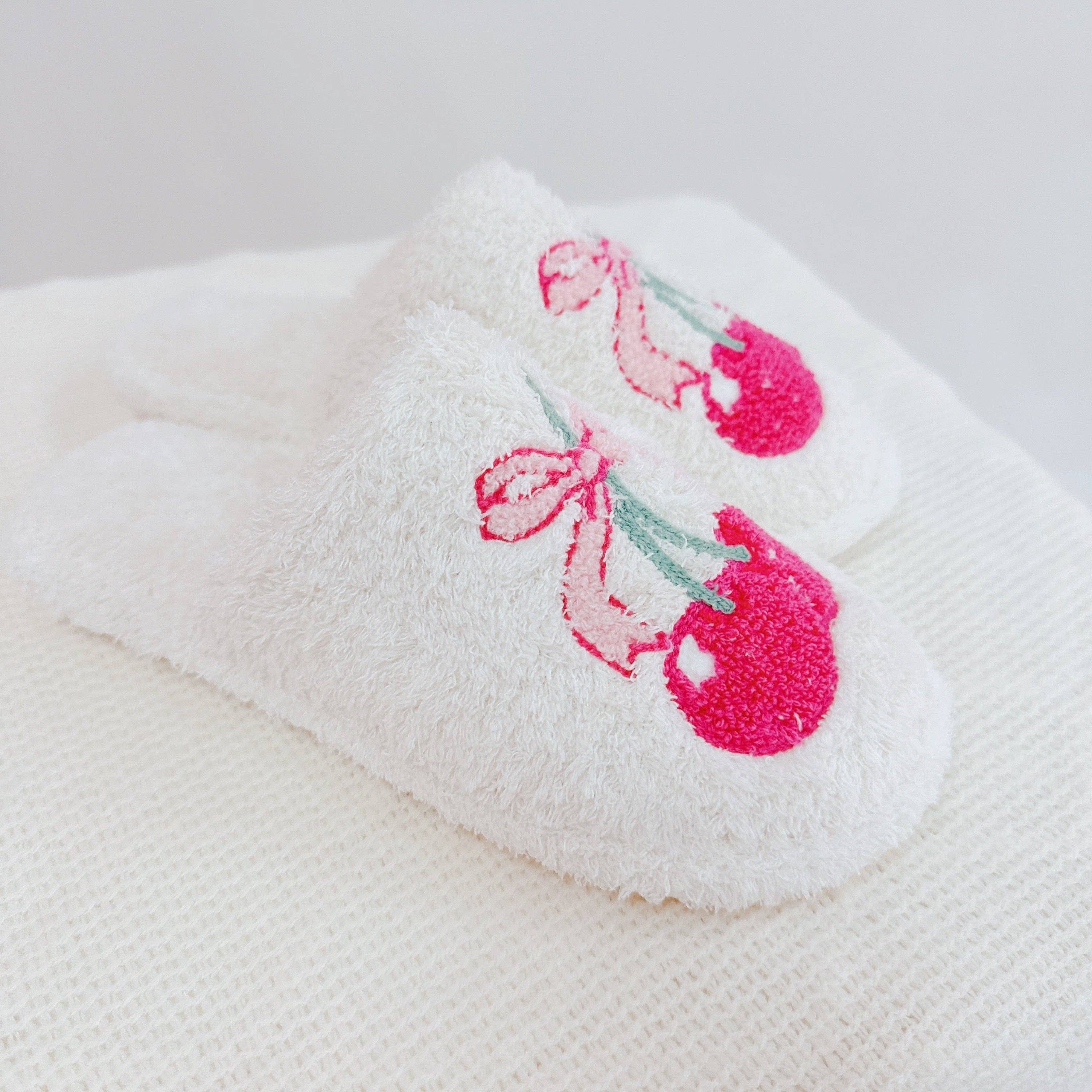 Cherry Bow Lounge Slippers