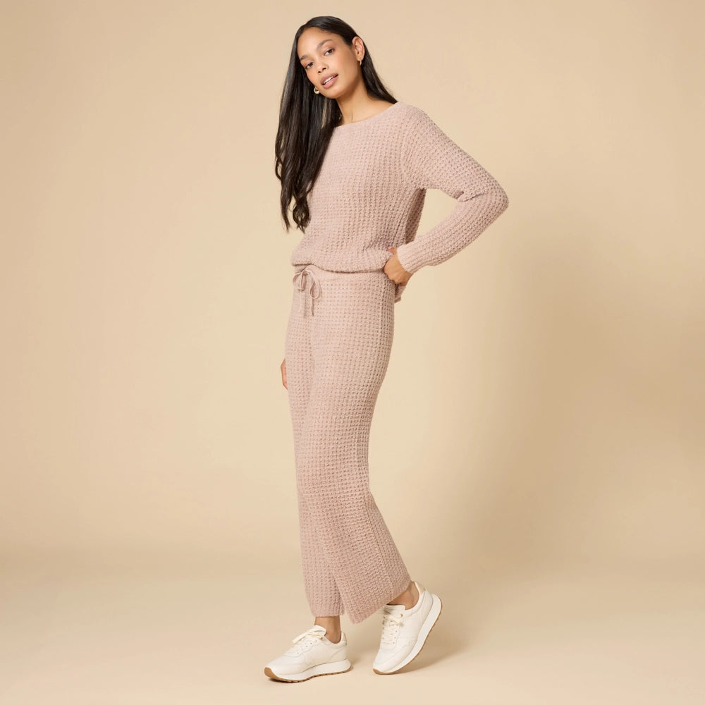 Coco Waffle Marshmallow Boatneck Lounge Set