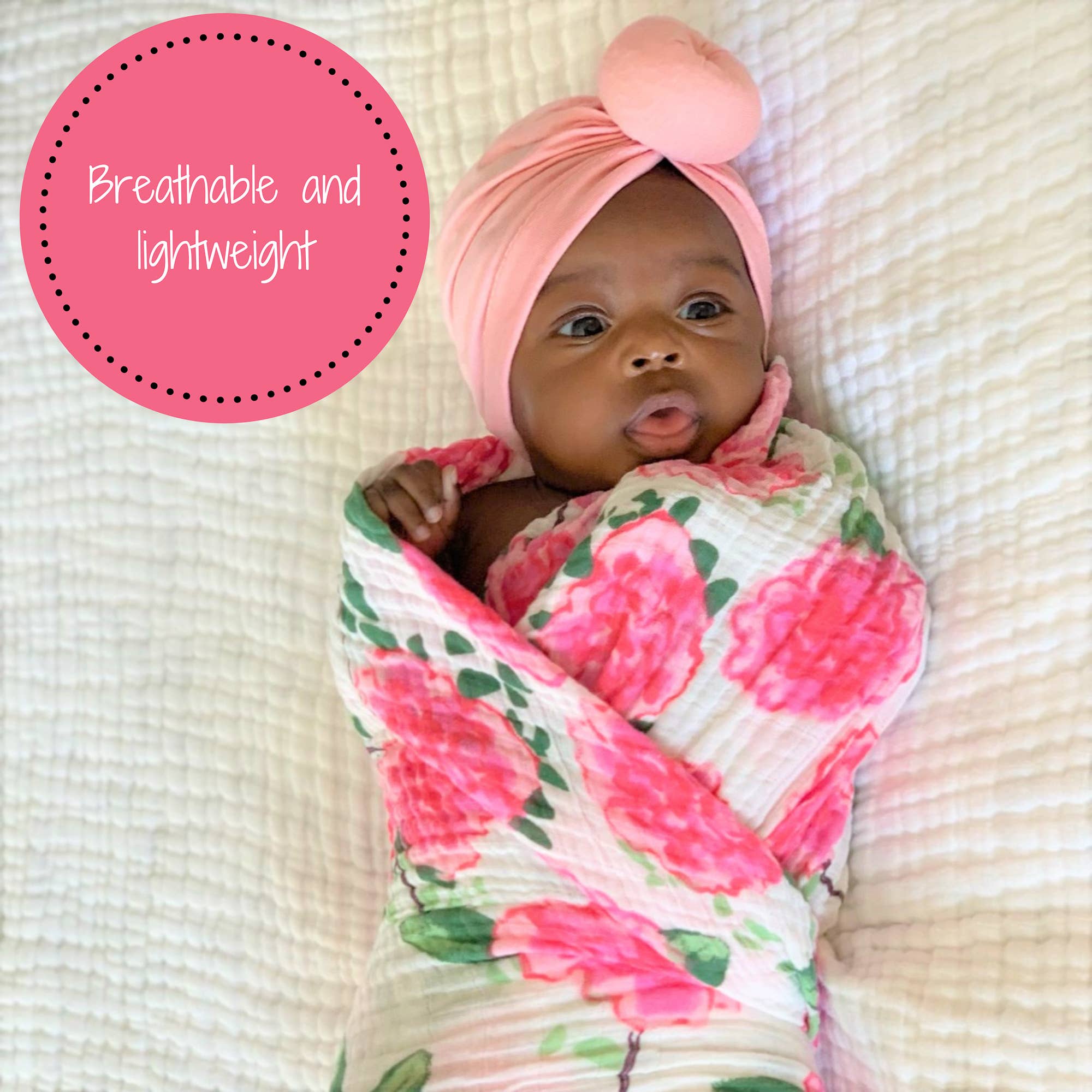 Live Life in Full Bloom Muslin Swaddle Blanket