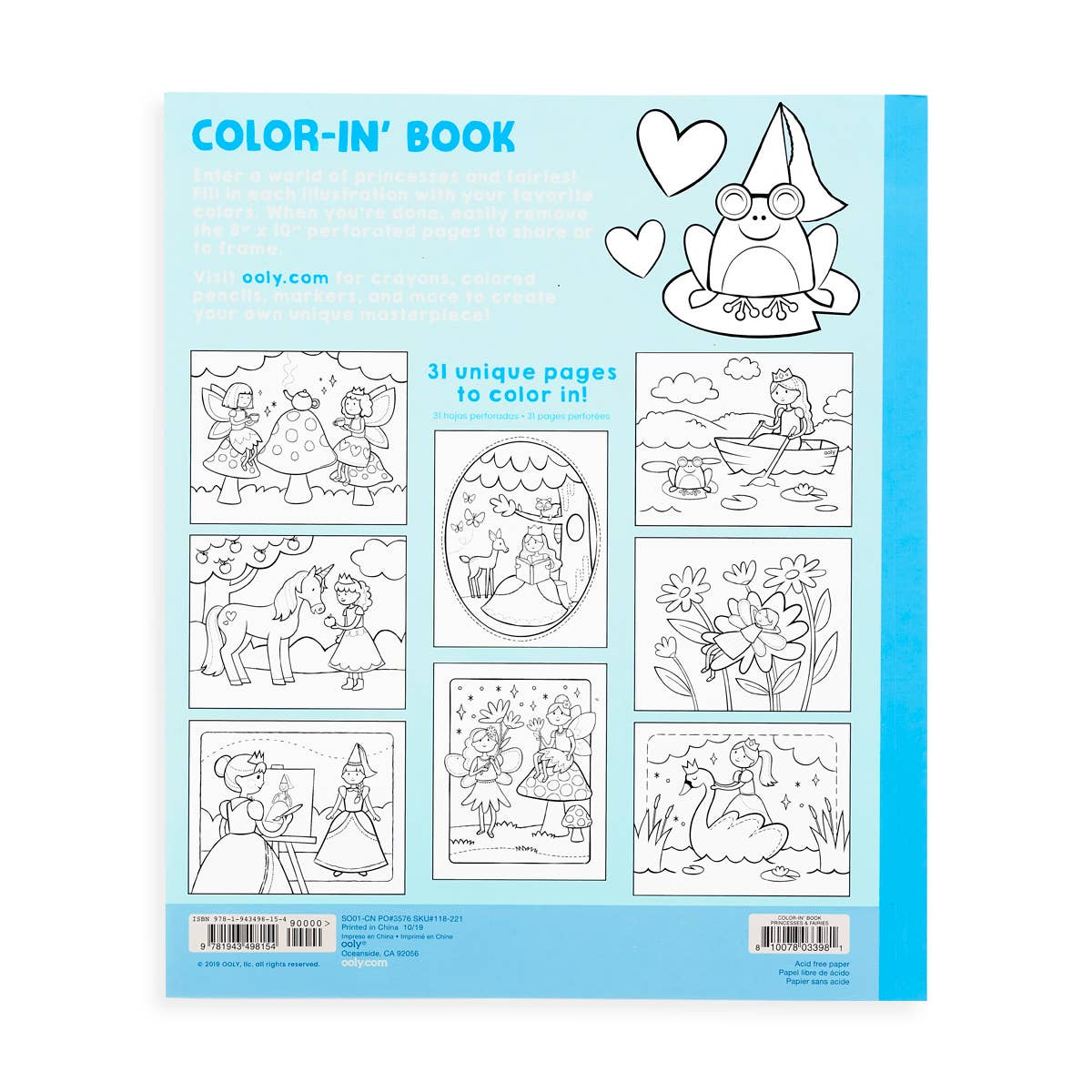 Princess & Fairies Color-in' Book