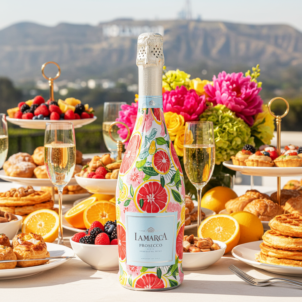 Preppy Grapefruits Prosecco Bottle Wrap