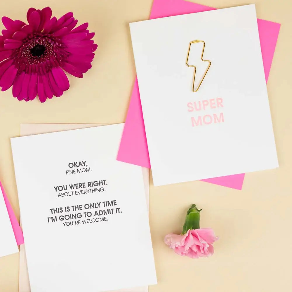 Super Mom - Paper Clip Greeting Card