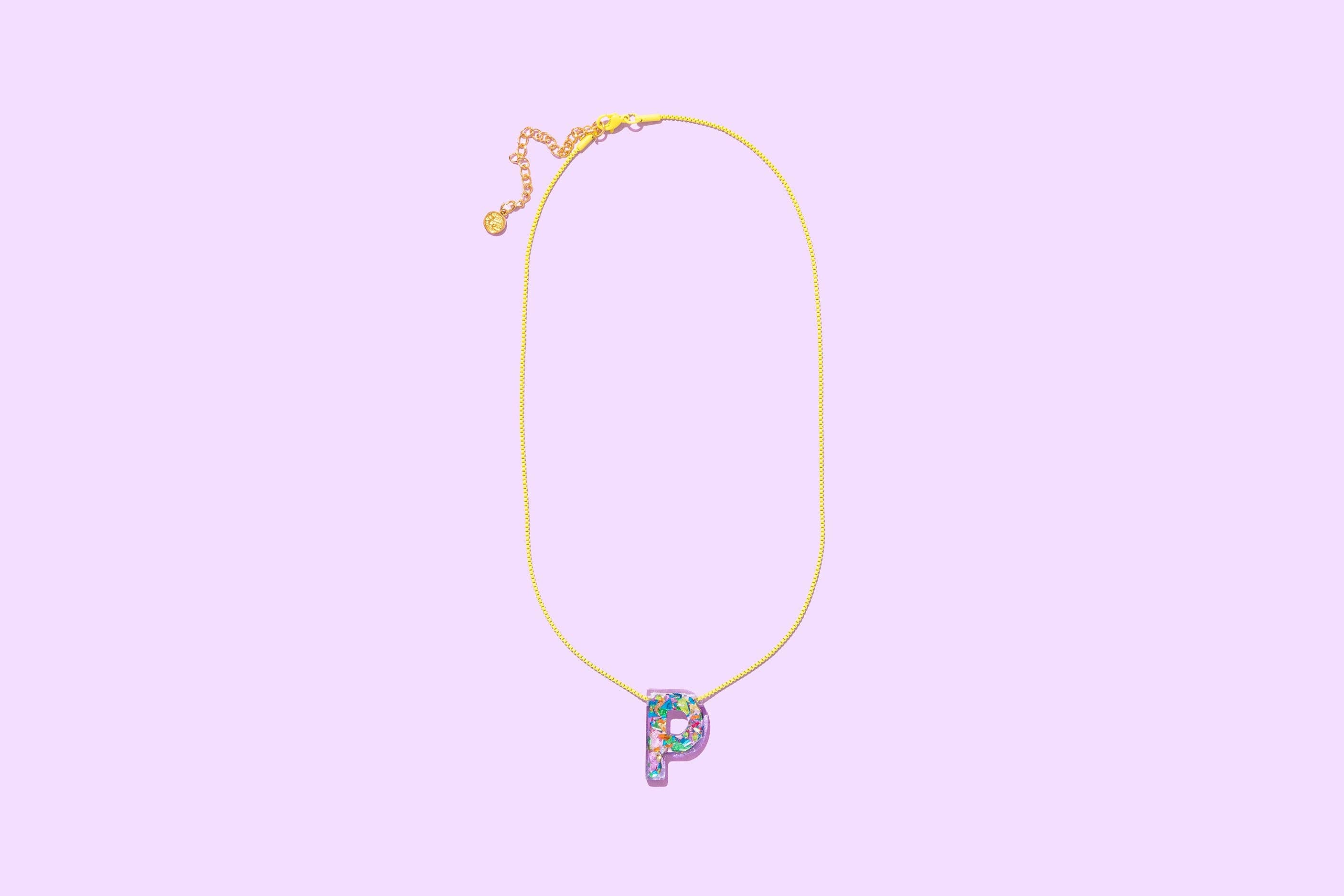 Colorful Confetti Initial Necklaces