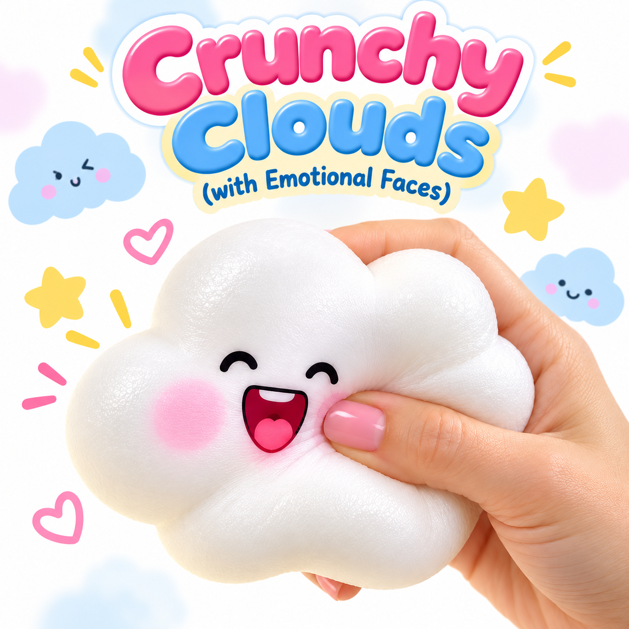 Crunchy Clouds (with Emotional Faces) Squishy