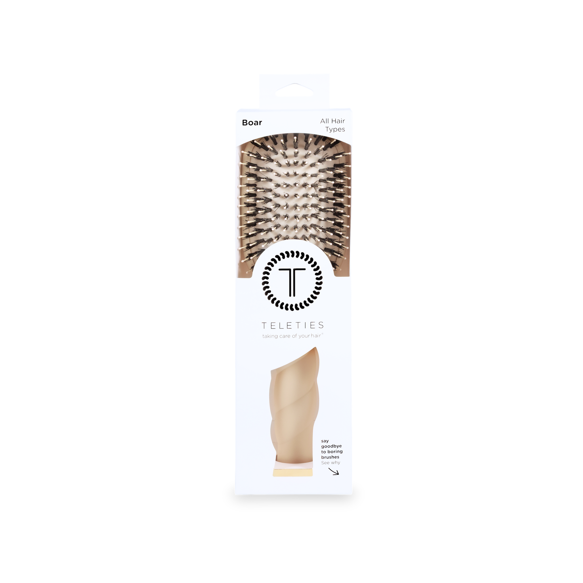 Boar Bristle Hair Brush | Tan