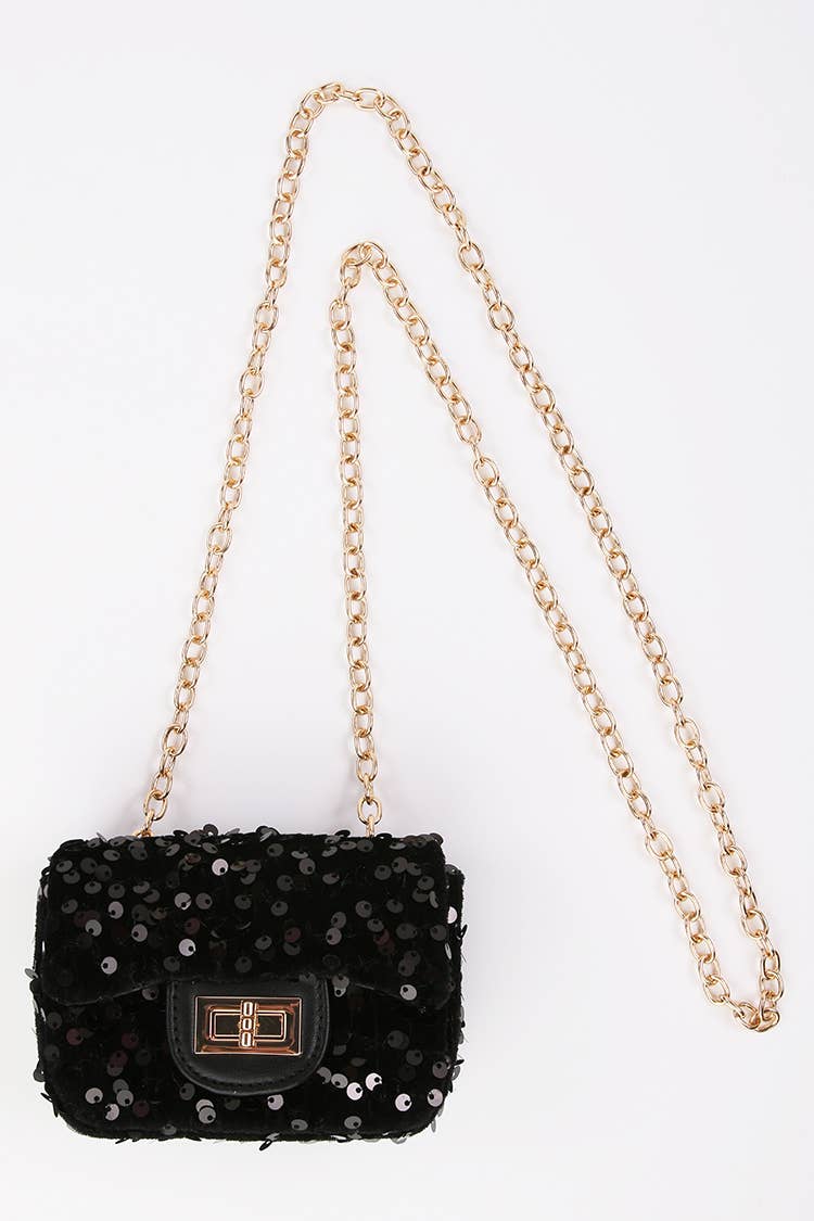 Black Sequin Purse