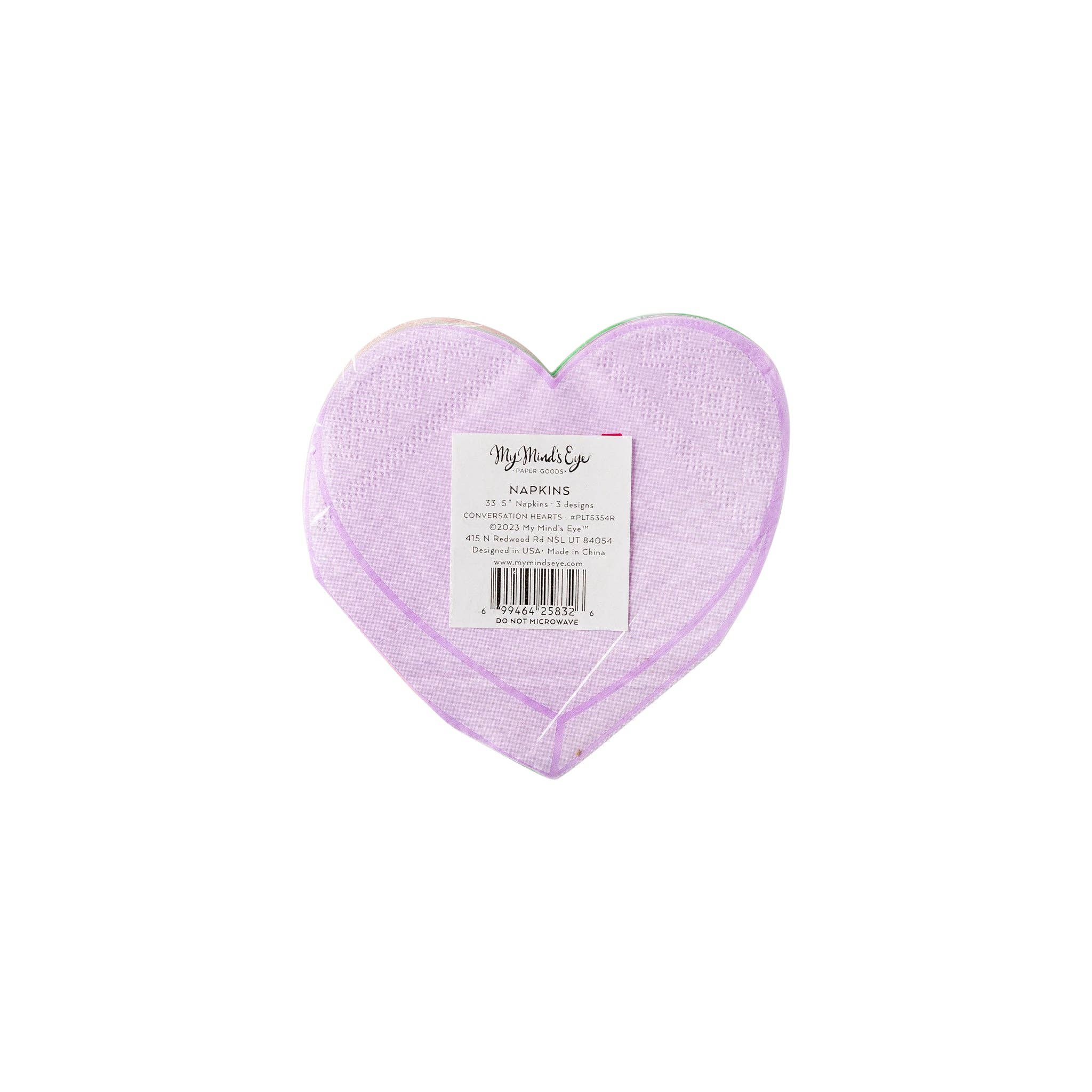 Candy Heart Shaped Paper Napkin Set