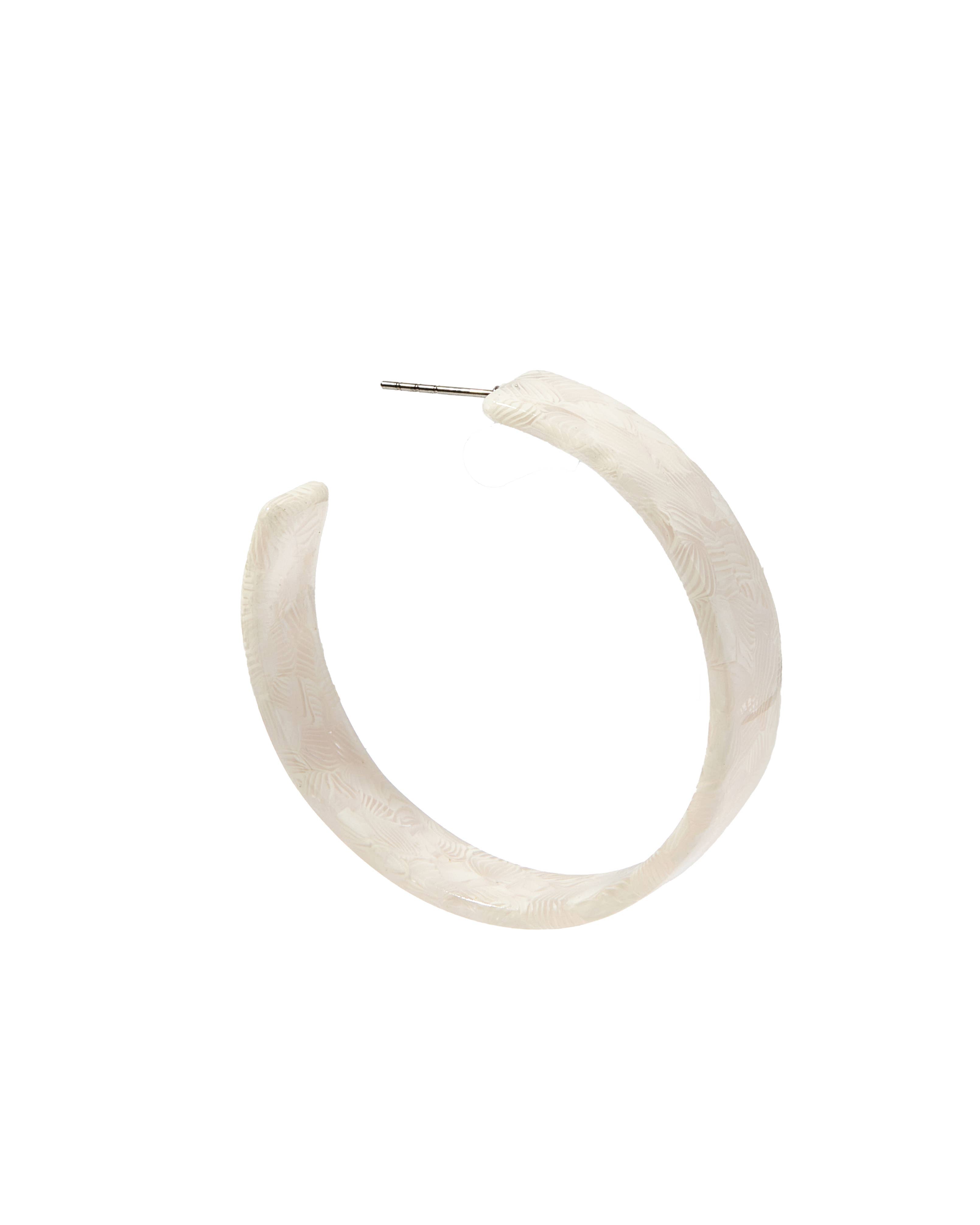 White Shell Medium Ashley Hoop