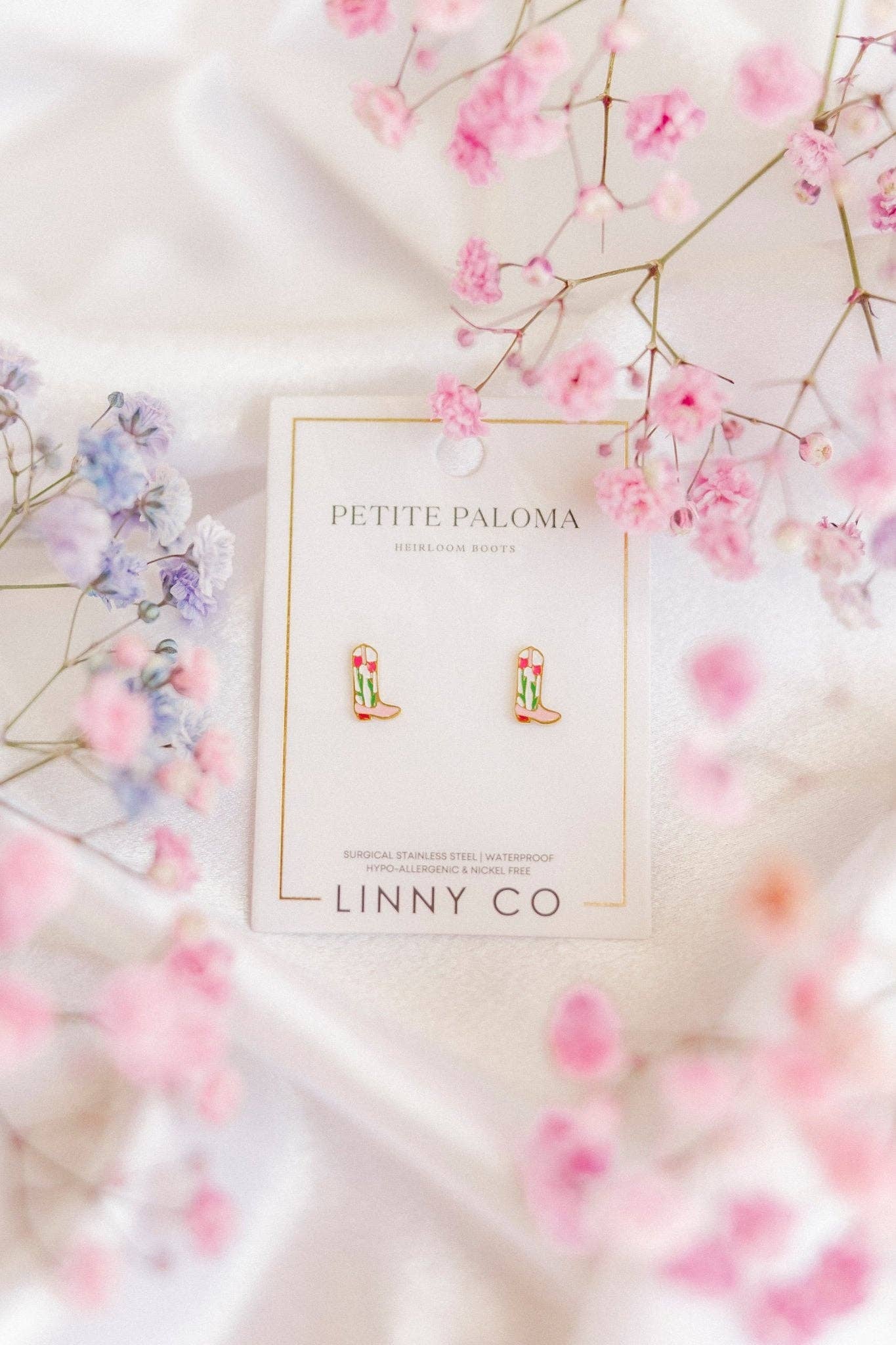 Tulip Cowgirl Boot Screwback Stud Earrings