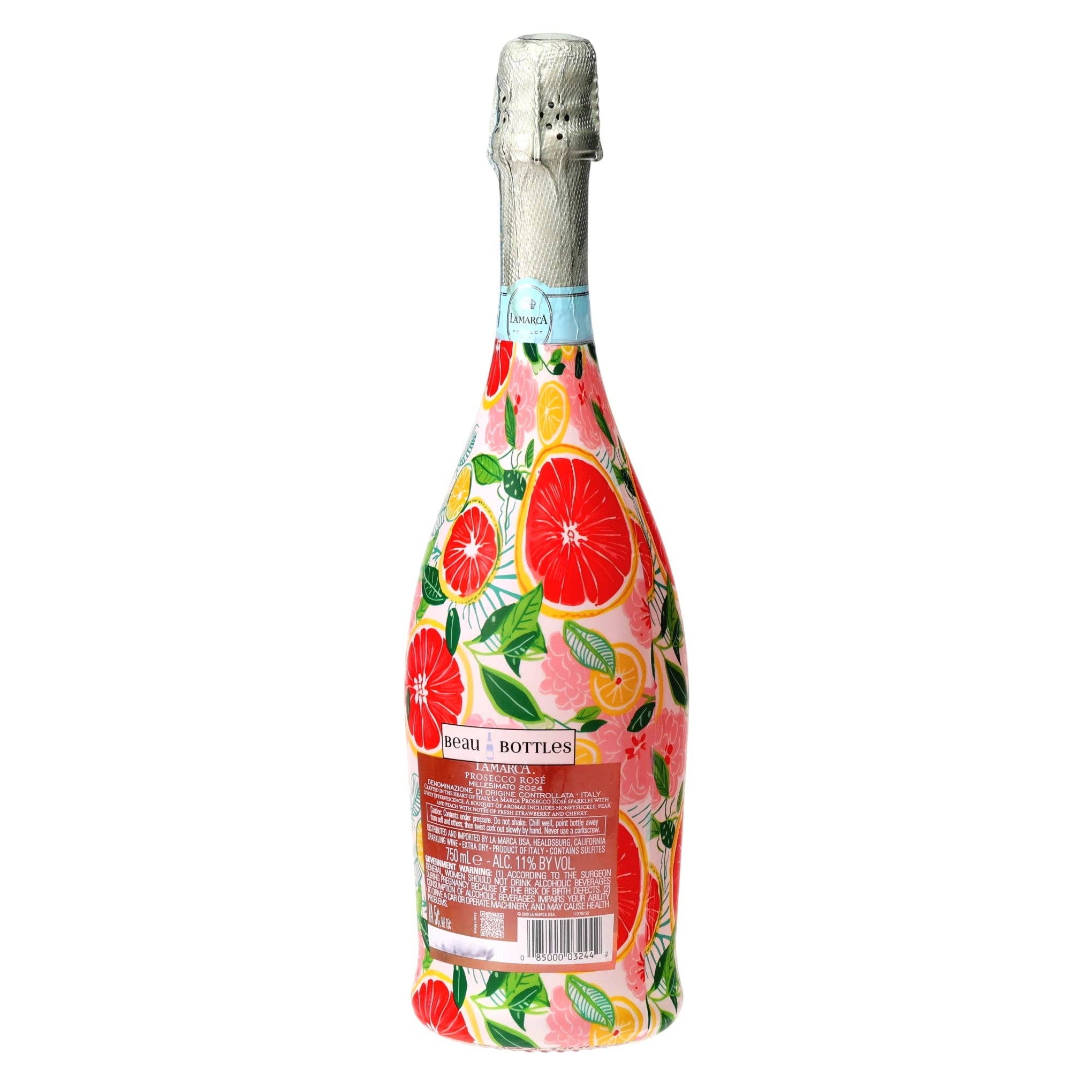 Preppy Grapefruits Prosecco Bottle Wrap