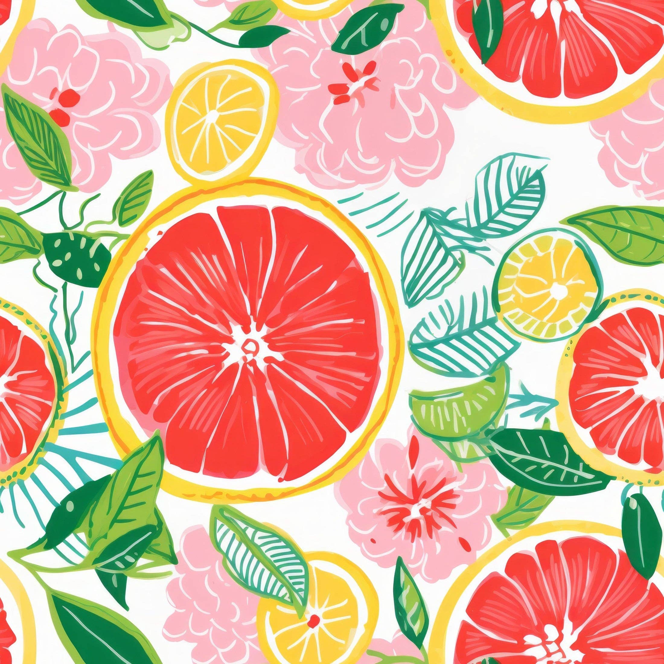 Preppy Grapefruits Prosecco Bottle Wrap