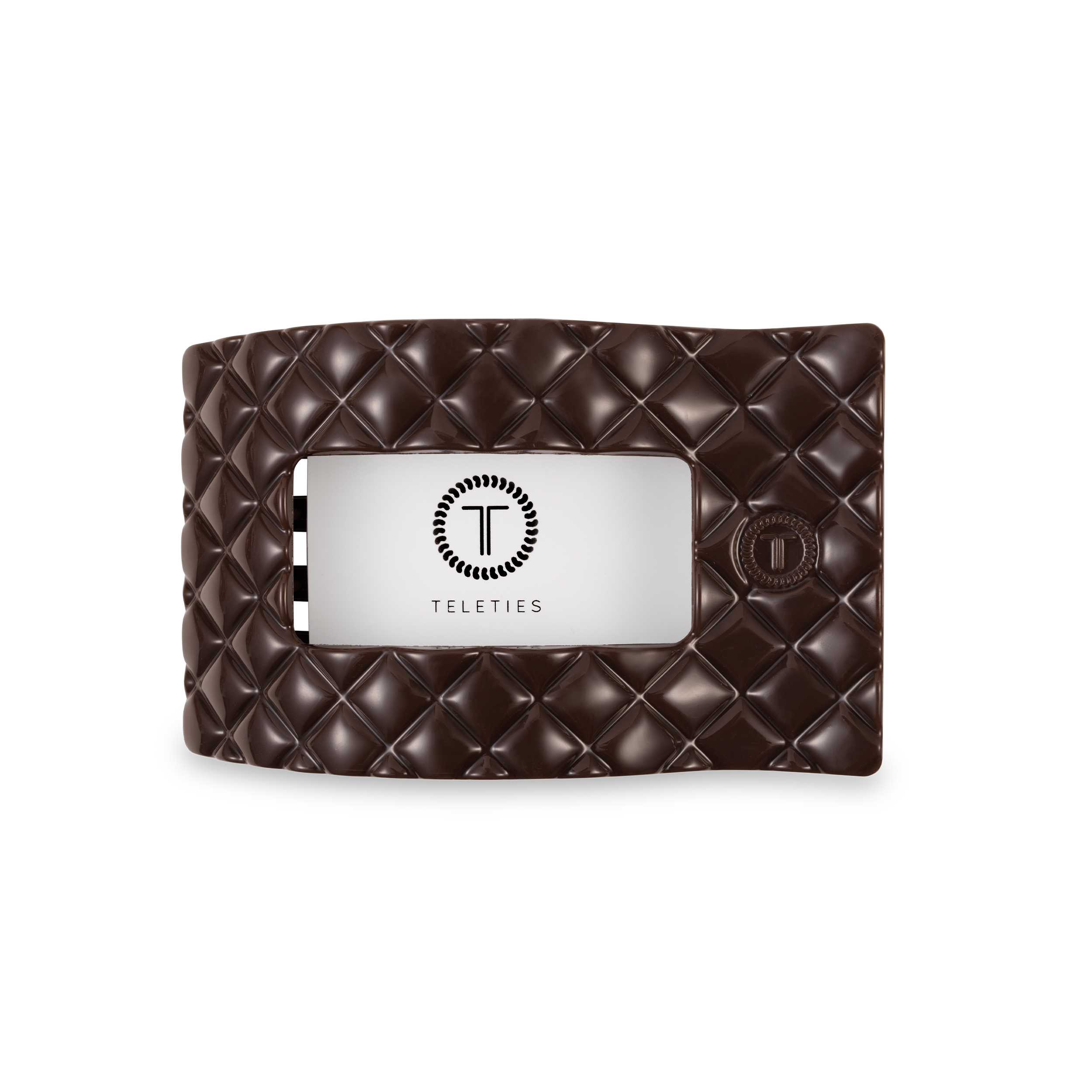 Flat Rectangle Hair Clip | Medium | Truly Taupe Quilted