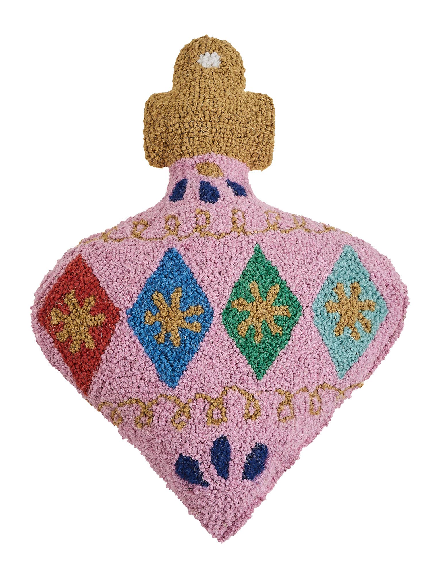 Pink Ornament Shaped Pillow