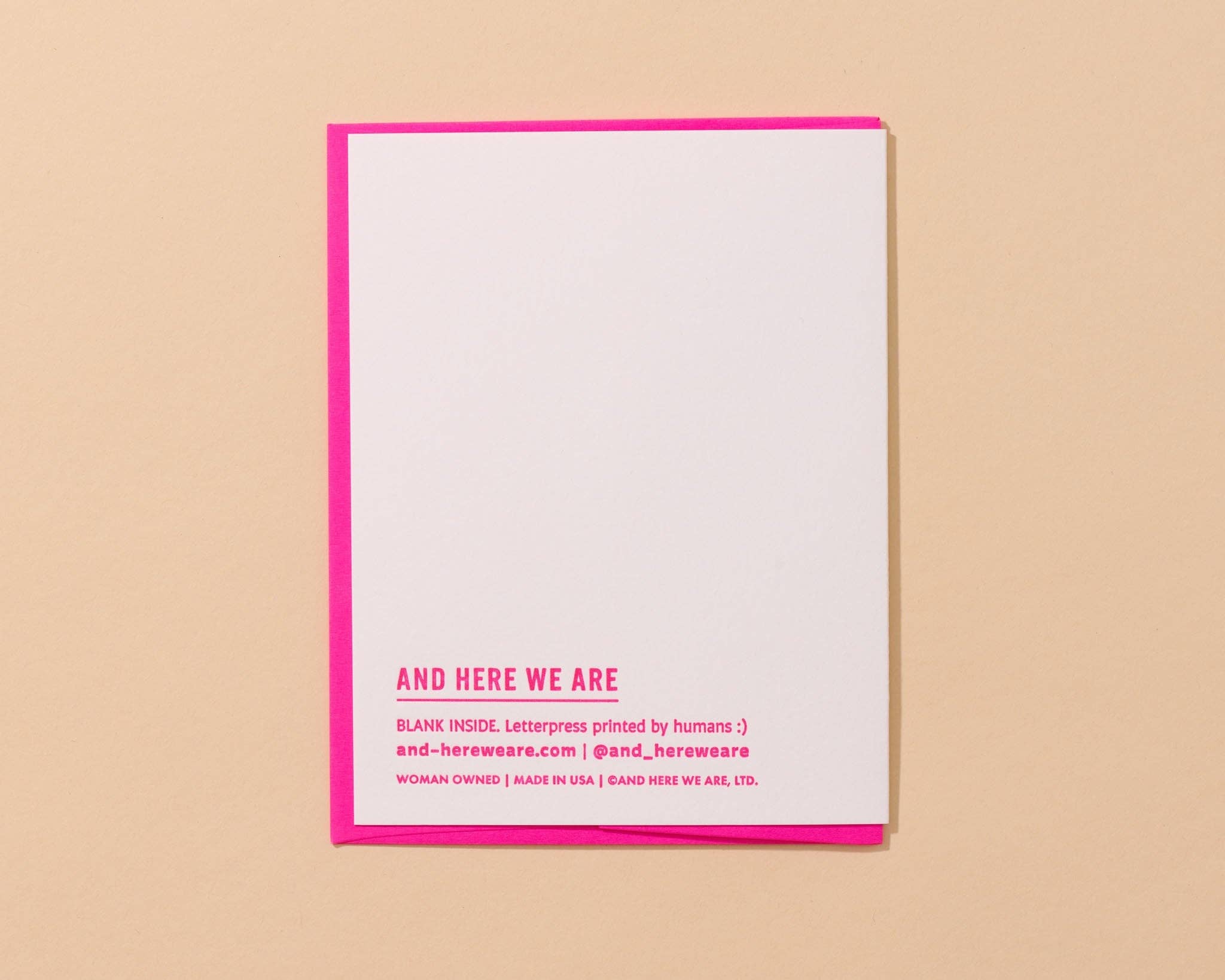 Letterpress 'Made A Human' New Baby Card