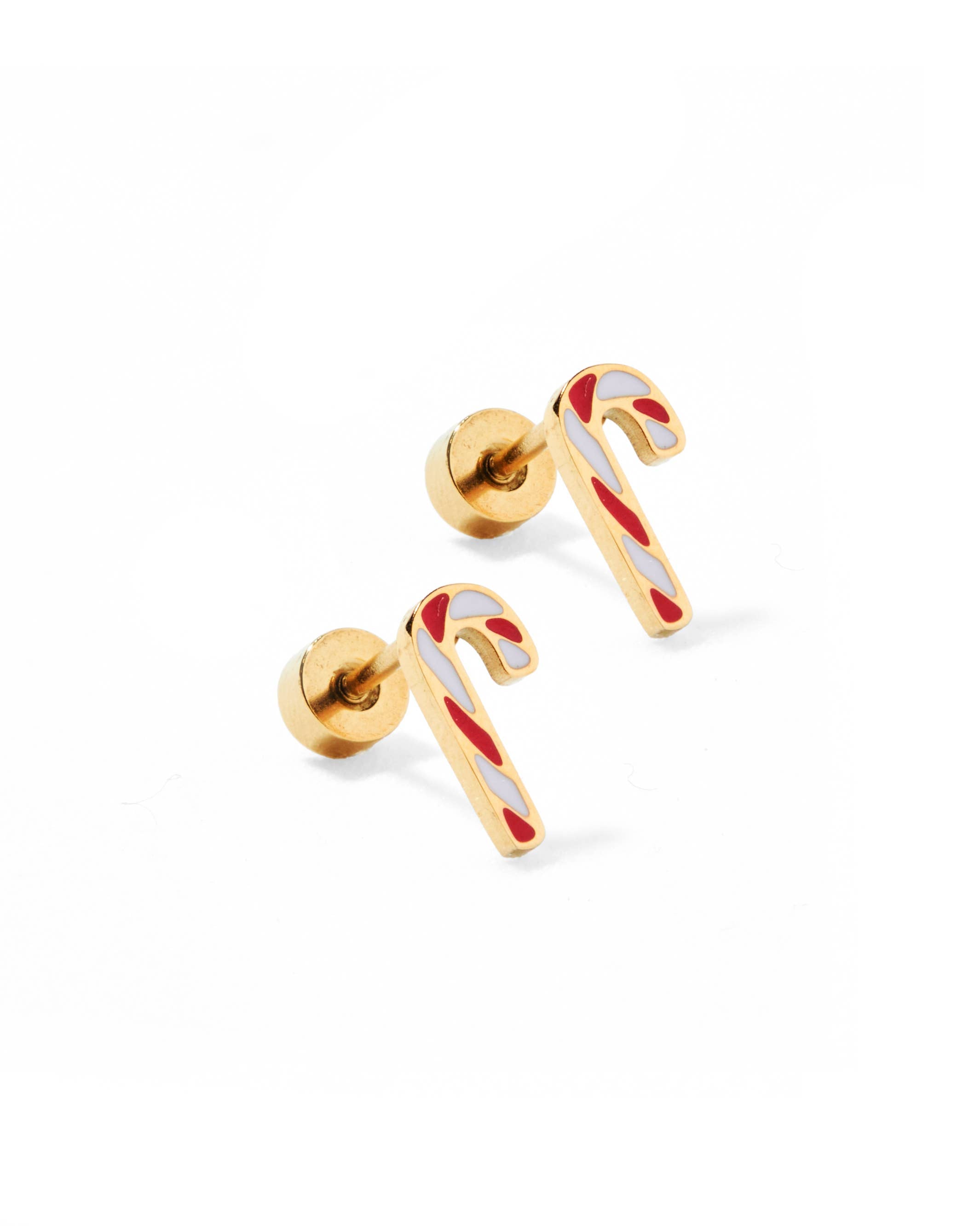 Peppermint Twist Screwback Stud Earrings