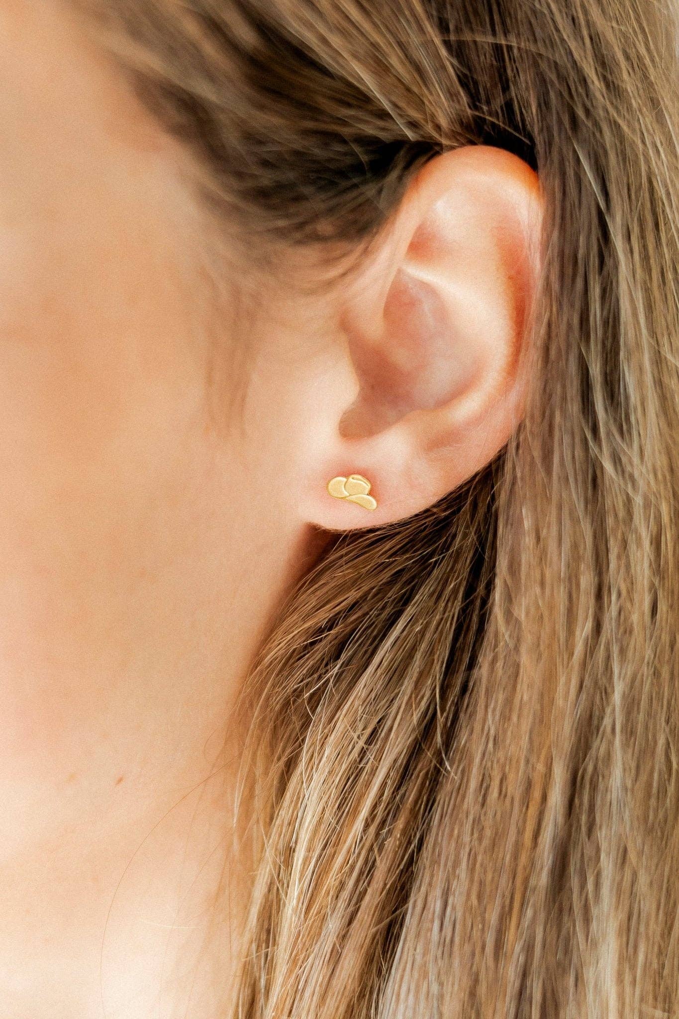Cowgirl Hat Screwback Stud Earrings