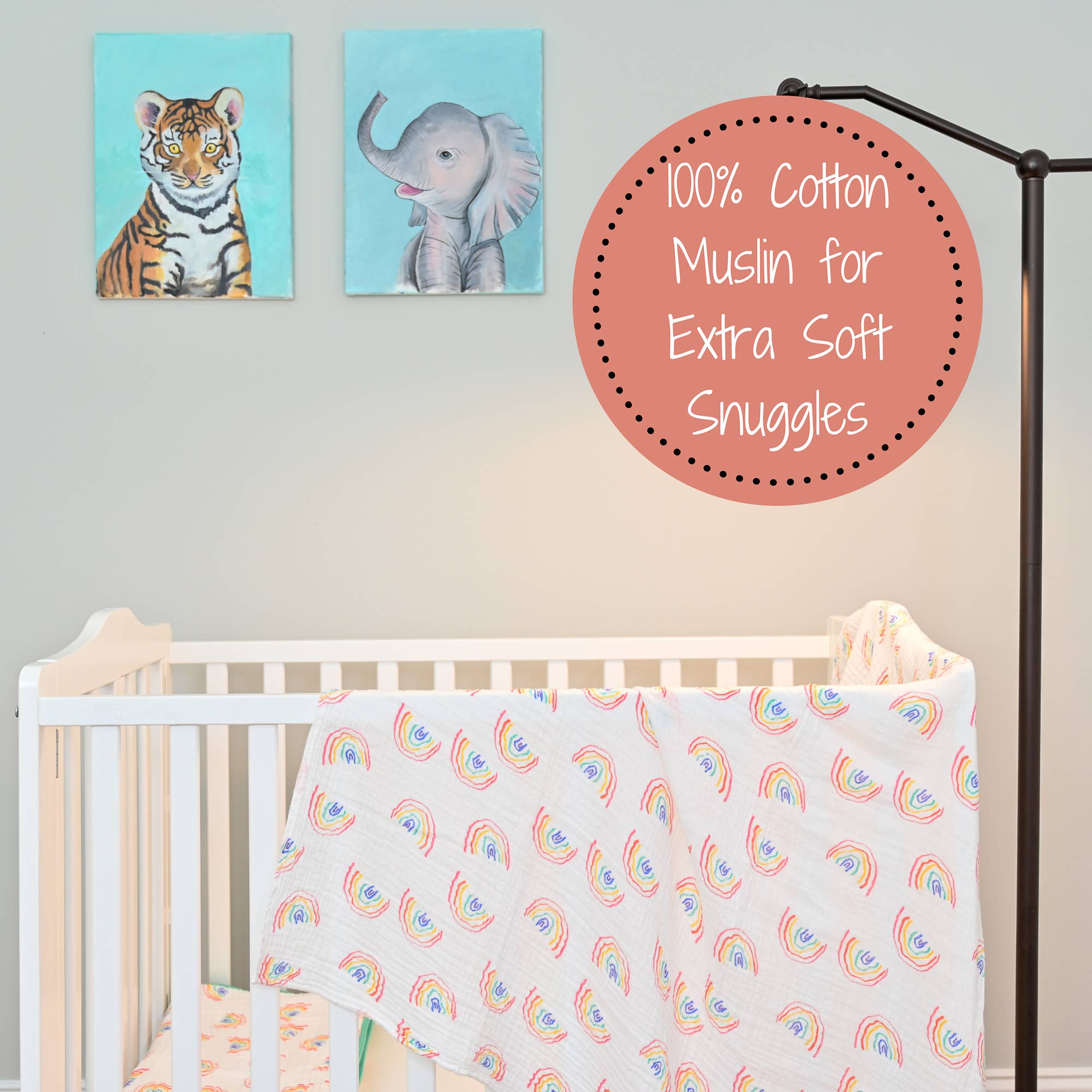 Over The Rainbow Muslin Swaddle