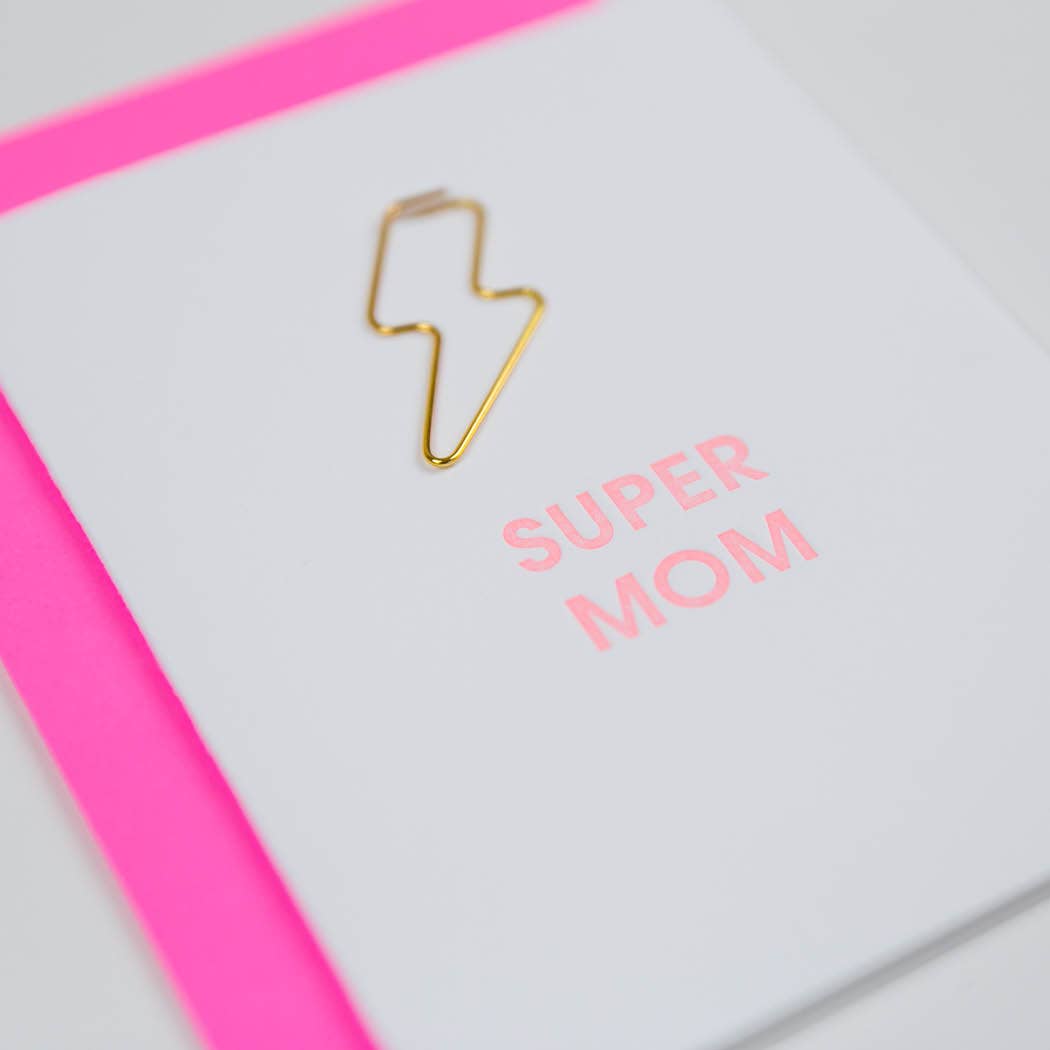 Super Mom - Paper Clip Greeting Card