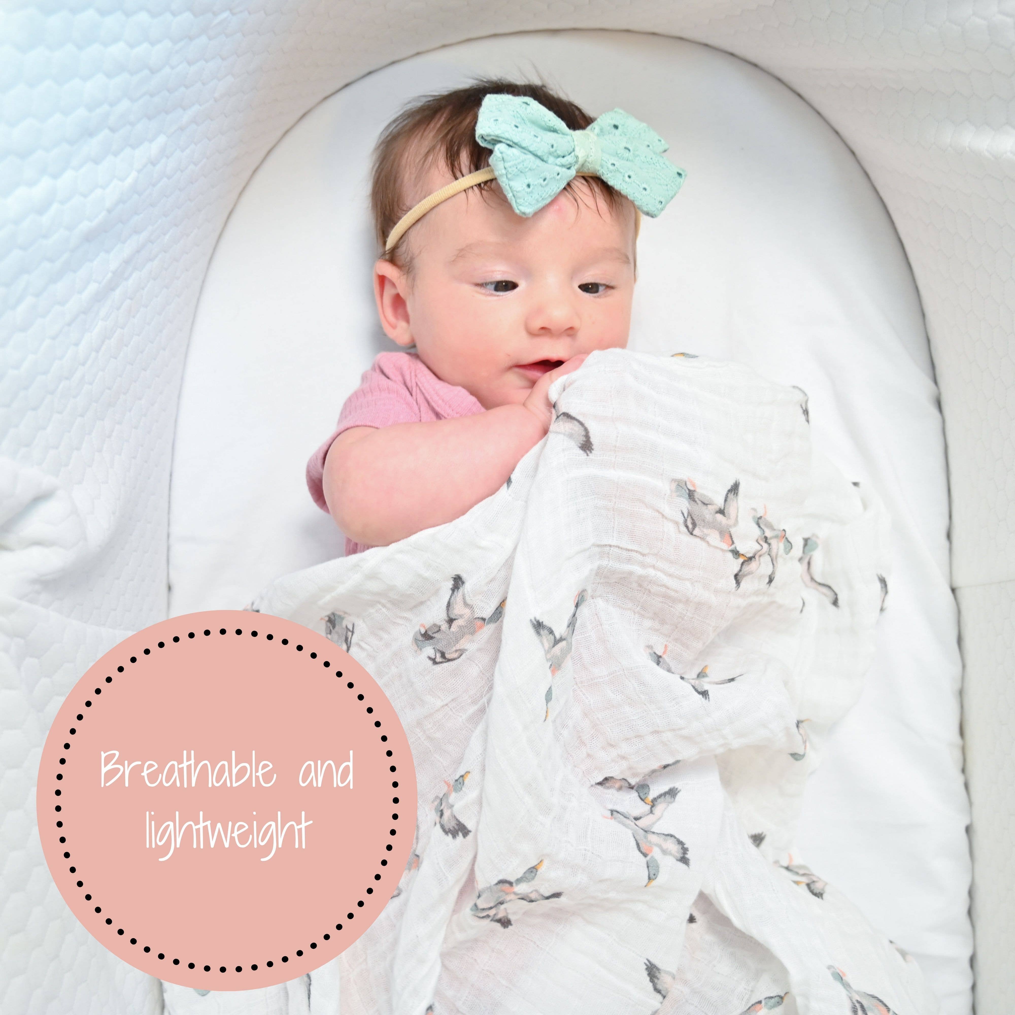 Quackin Up Mallard Duck Muslin Swaddle Blanket