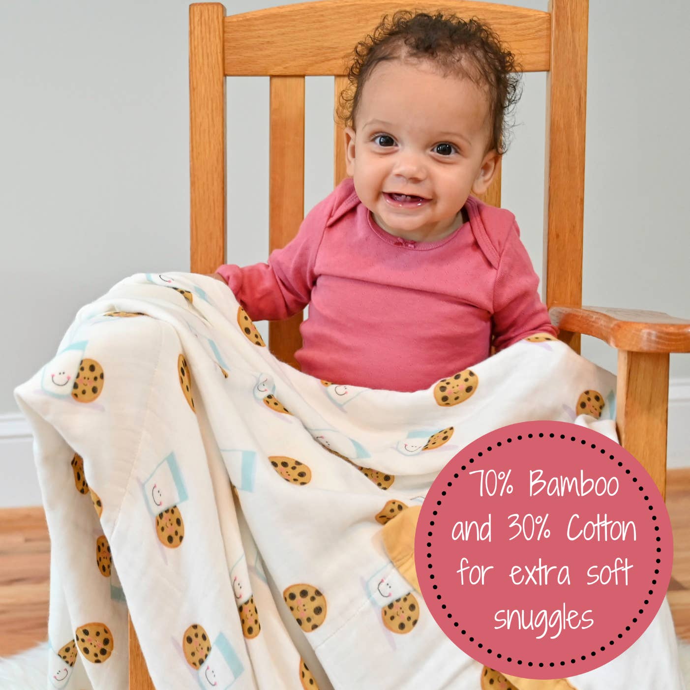 Bamboo 'Milk and Cookies' Baby Blanket