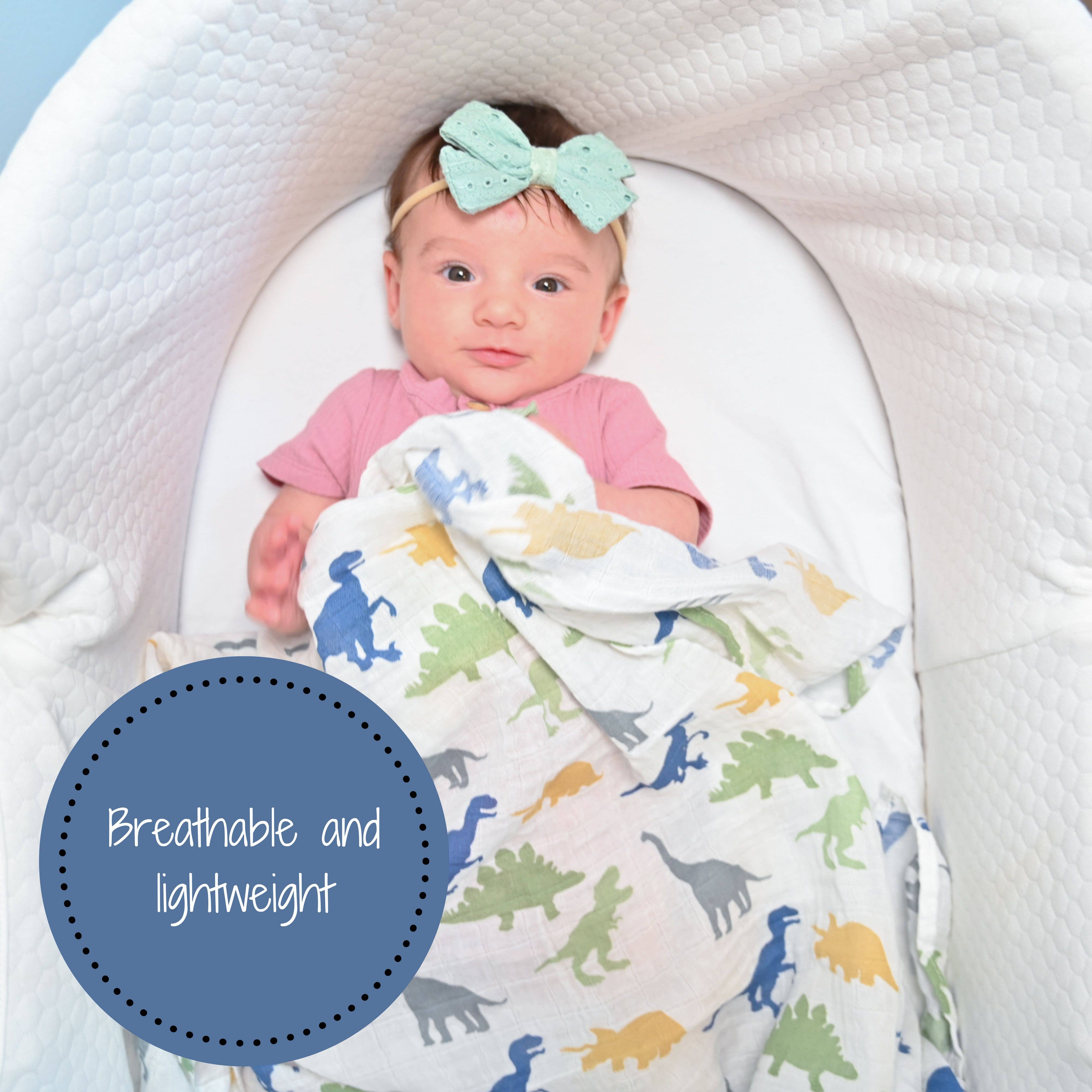 Rawr-Some Muslin Swaddle Blanket