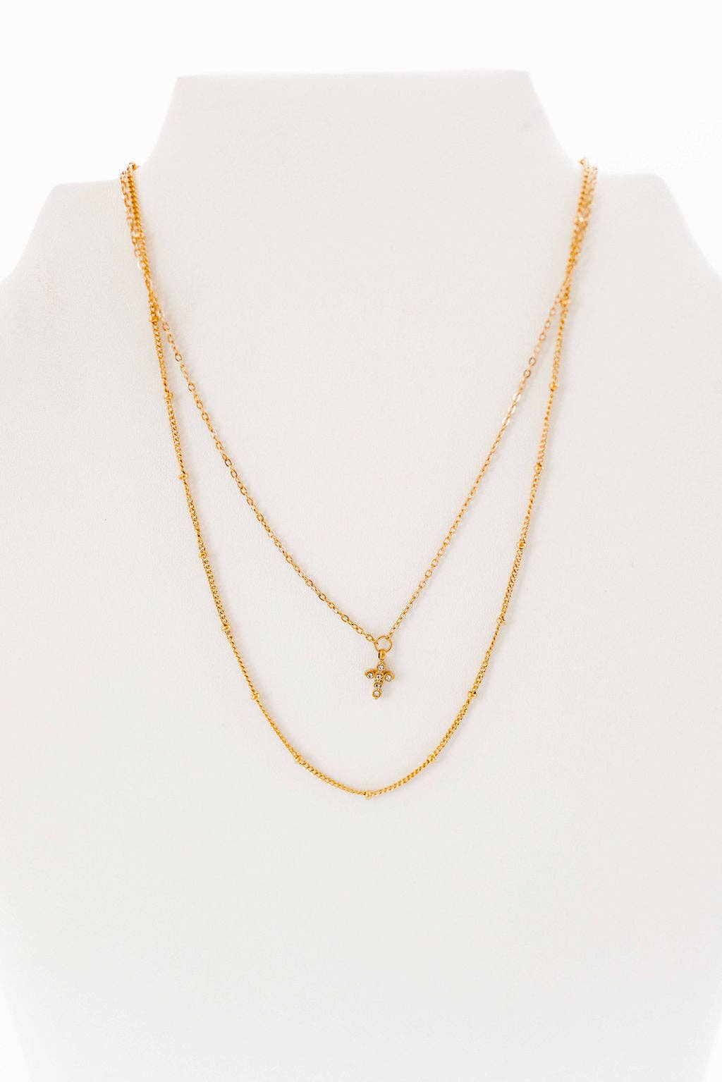 Gold Carly Cross Necklace