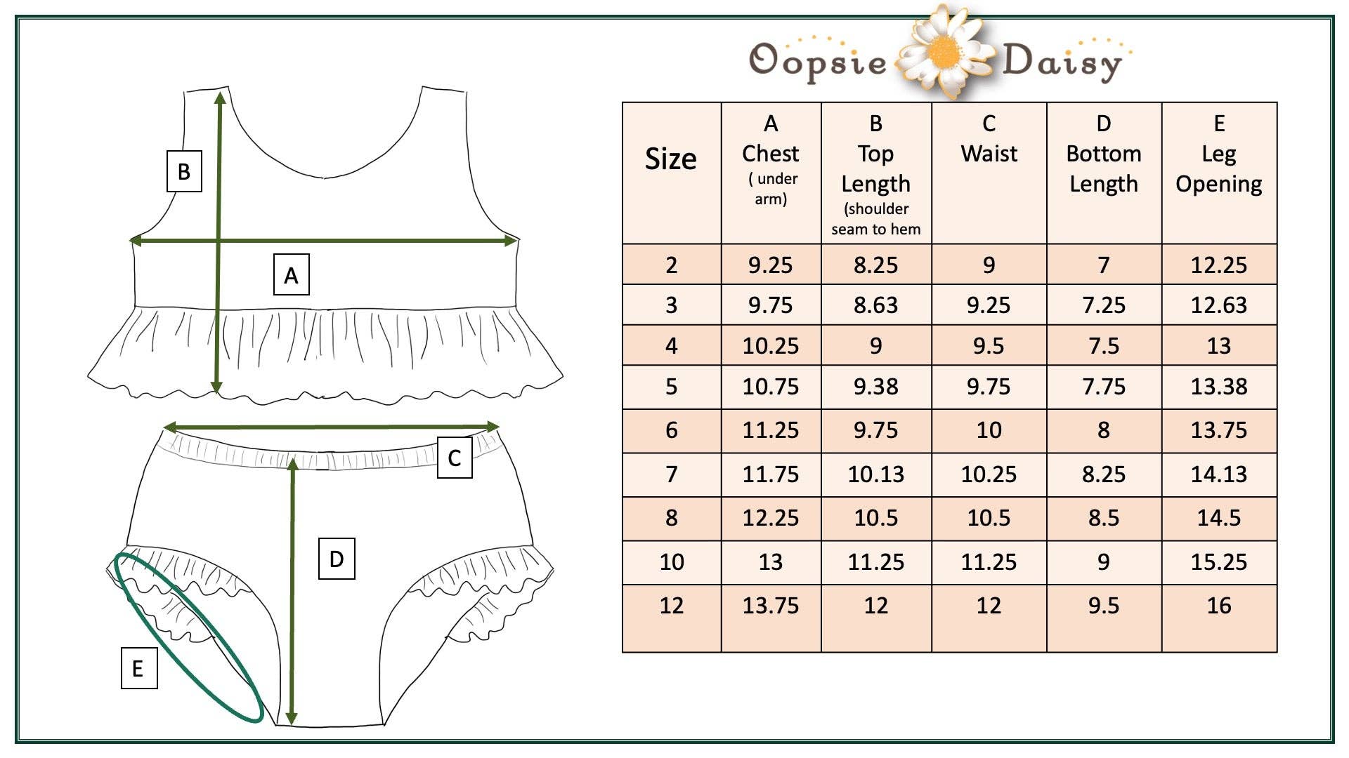 Oaklie Lush Teal & Green Ruffle 2-Piece