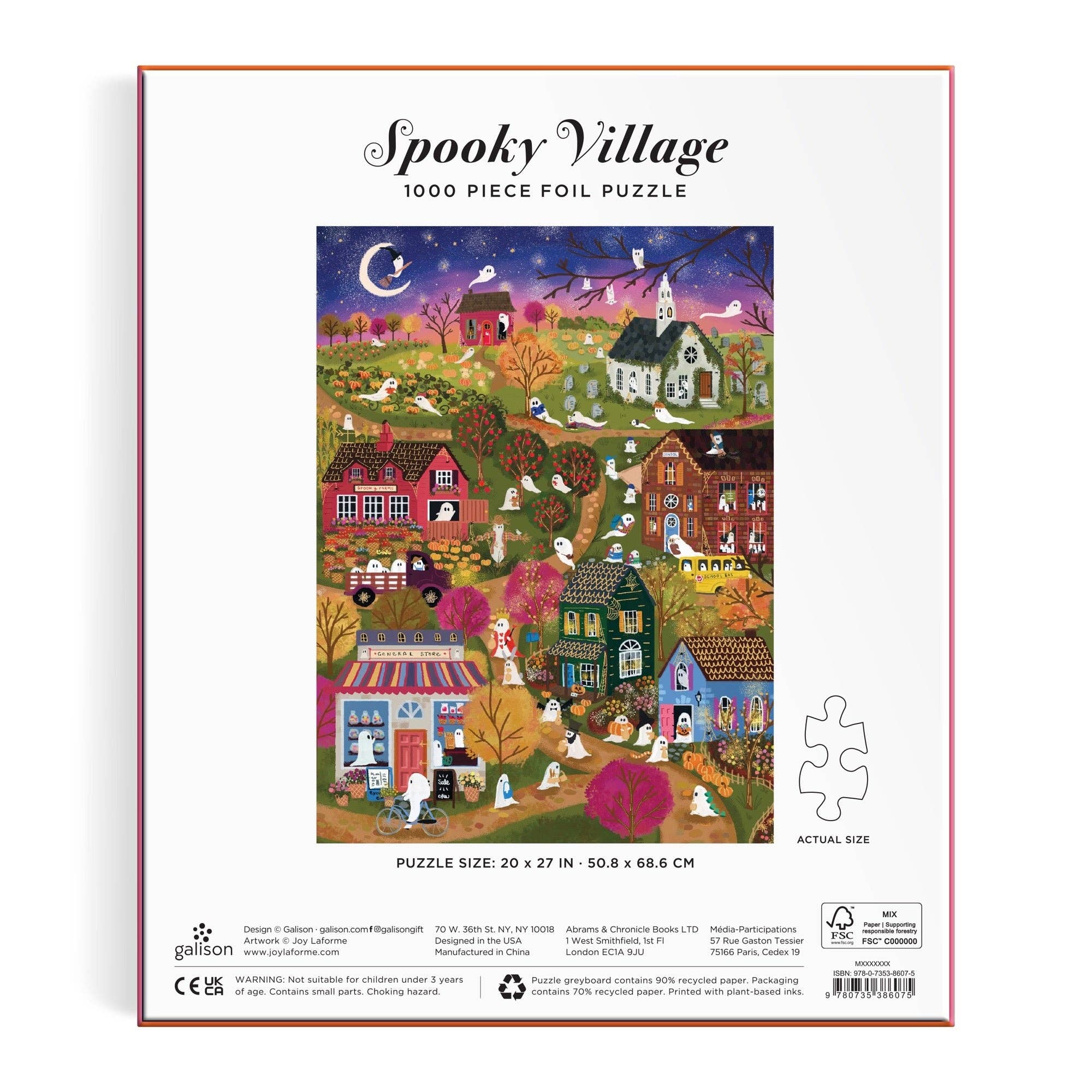 Joy Laforme Spooky Village 1,000 Piece Foil Puzzle