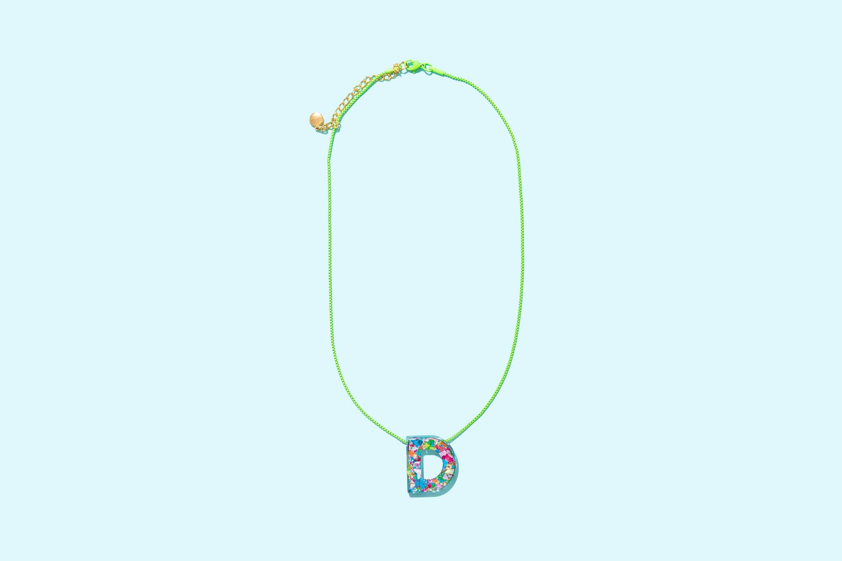 Colorful Confetti Initial Necklaces