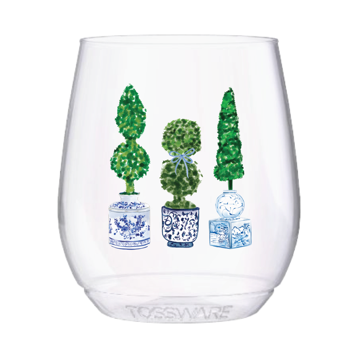 Topiary Jar Stemless Wine Tossware