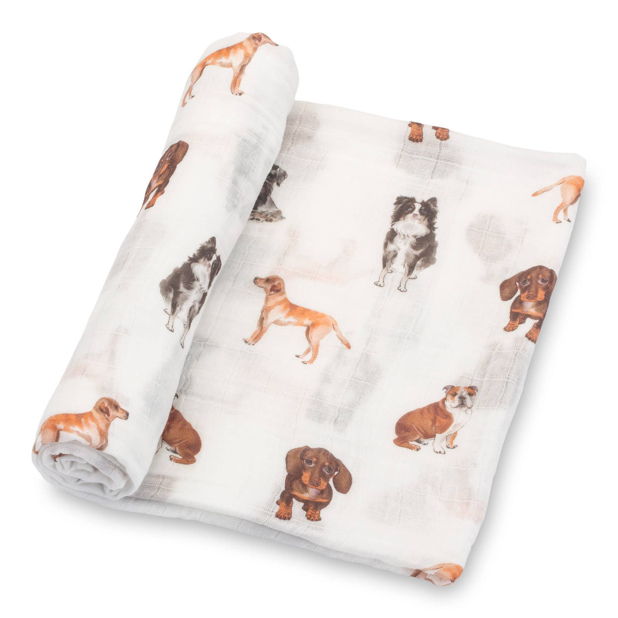 Doggone Cute Muslin Swaddle Blanket