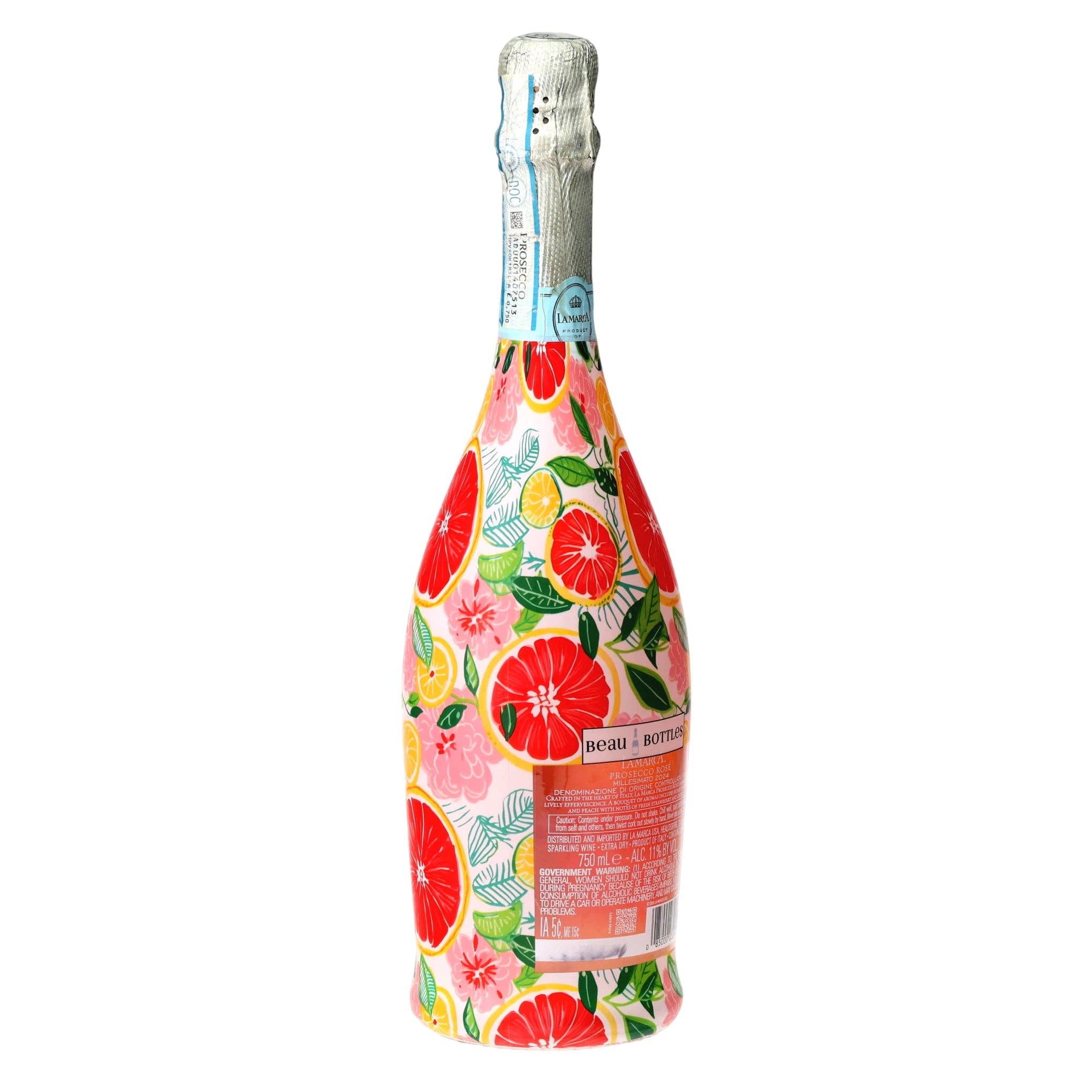 Preppy Grapefruits Prosecco Bottle Wrap